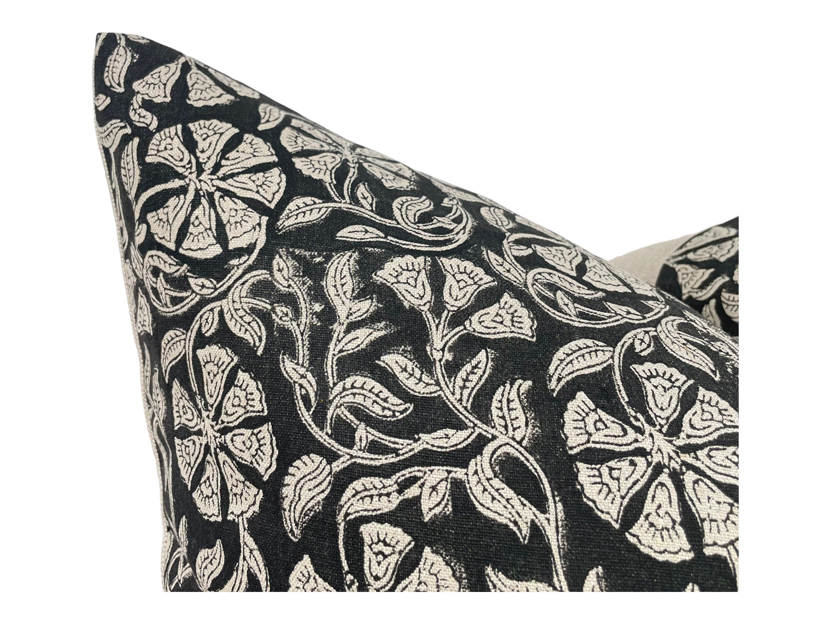 READY TO SHIP Designer Lomita Block Print Pillow Cover - Handmade Cotton Decorative Throw Pillow Case for Sofa, Bed & Home Decor
