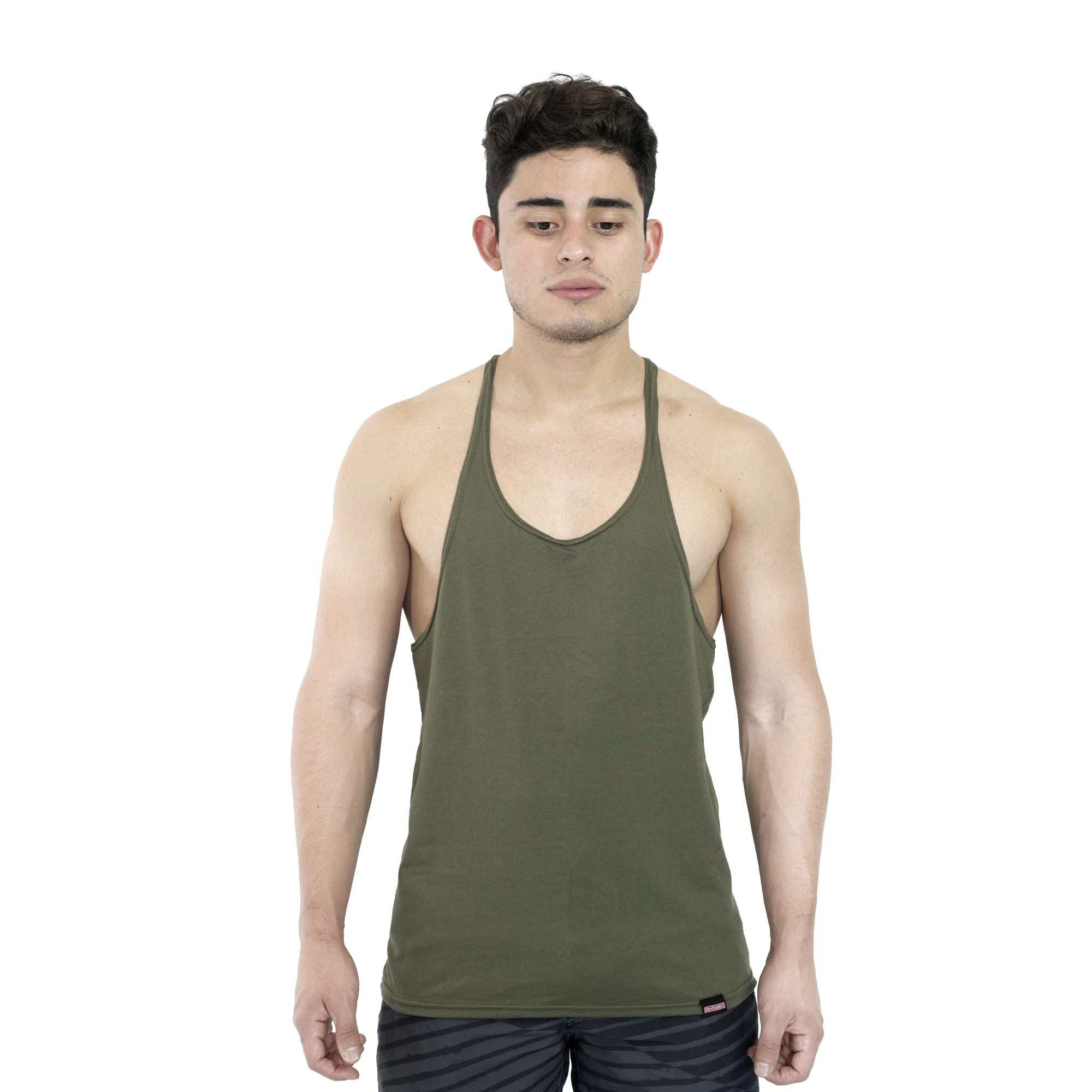 Men's Thin Strap Stringer Tank Top - Breathable Cotton Blend Workout Shirt for Weightlifting, Bodybuilding & Gym Training | Perfect for Summer Workouts & Athletic Performance