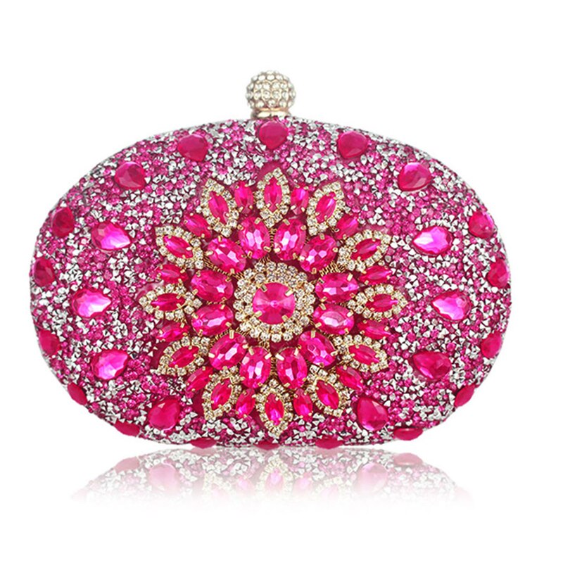 Elegant Silver Diamond Wedding Clutch Bag for Women - Perfect for Bridal Parties, Prom & Evening Events