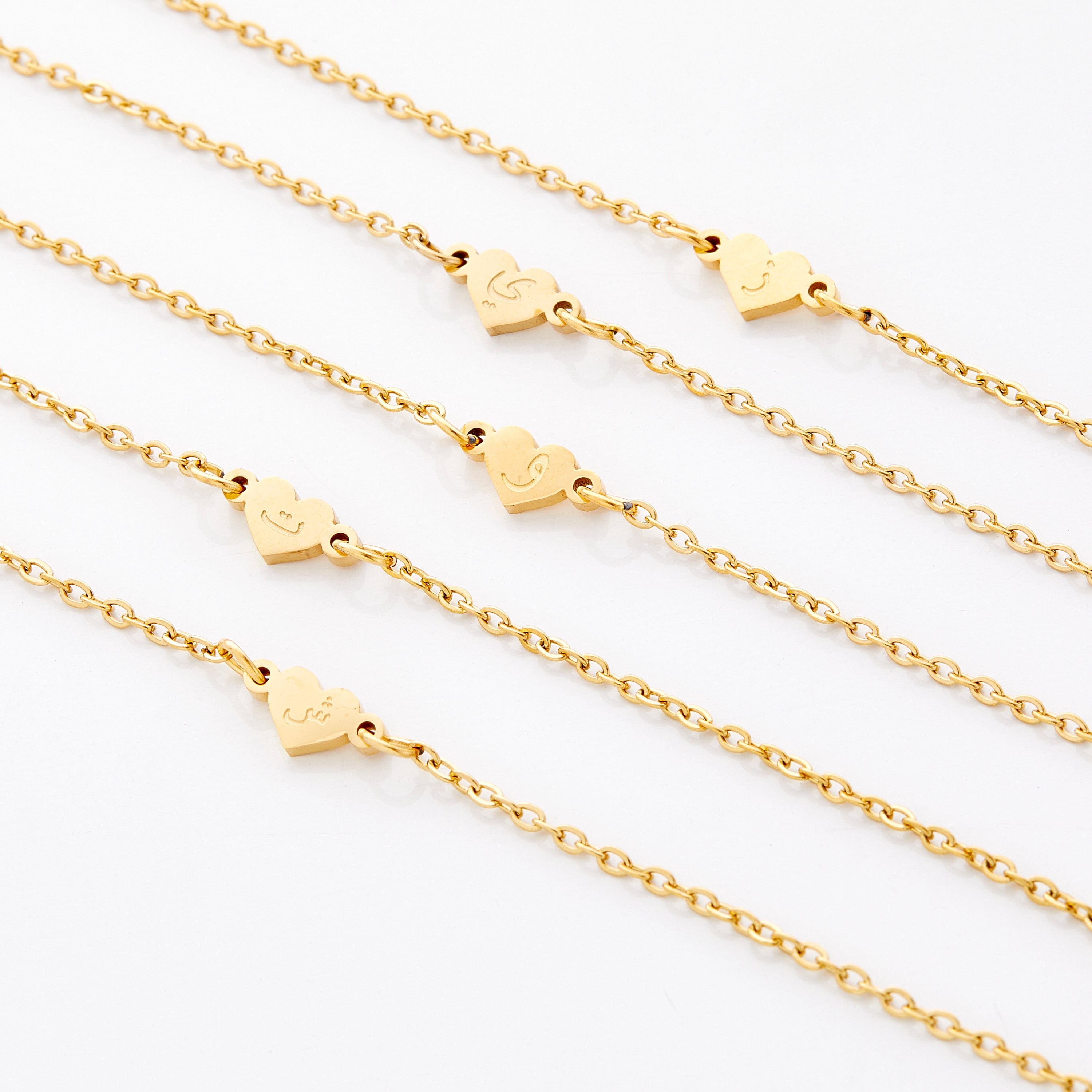 Arabic Letter Heart Bracelet for Babies & Girls - Elegant Personalized Name Jewelry Gift for Birthdays & Special Occasions