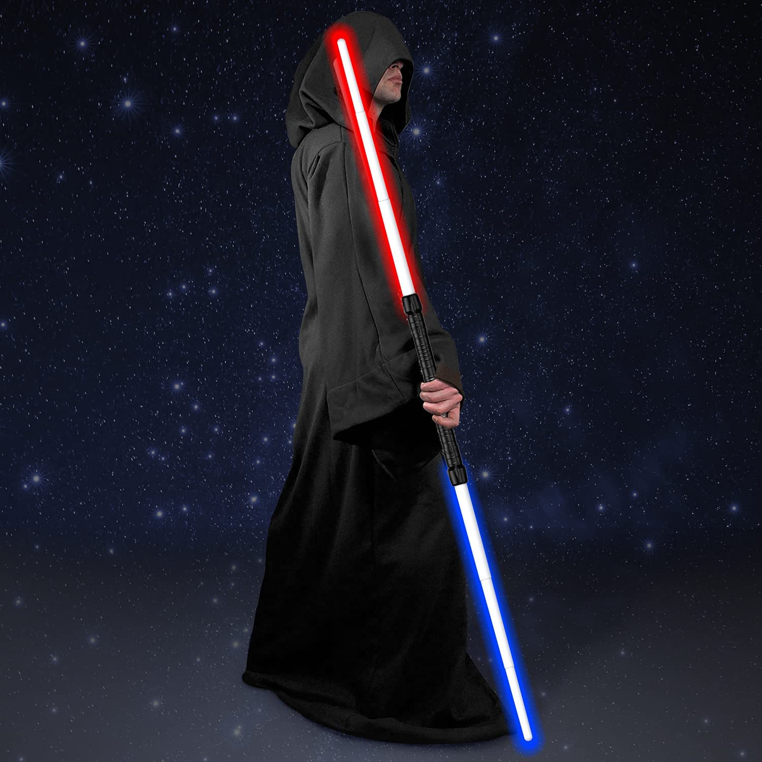 **LED Light Saber with FX Sound - Realistic Expandable Light Sword for Kids, Star Wars Fans & Cosplay - Perfect for Halloween Costumes, Galaxy War Battles & Christmas Gifts**