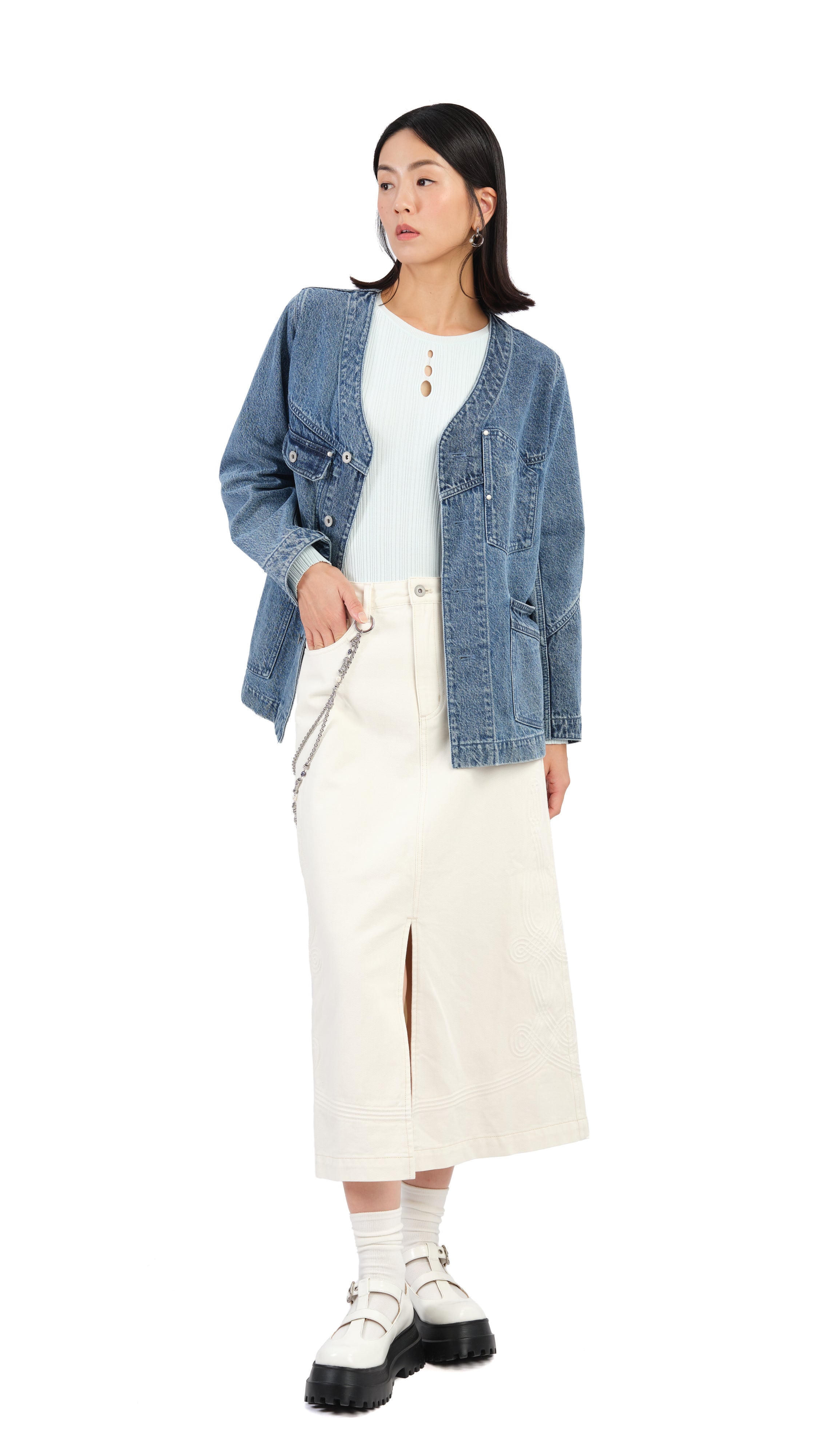 Stylish Corded Braiding Pencil Skirt for Women - Elegant Bodycon Office Work Dress for Business, Party & Formal Occasions