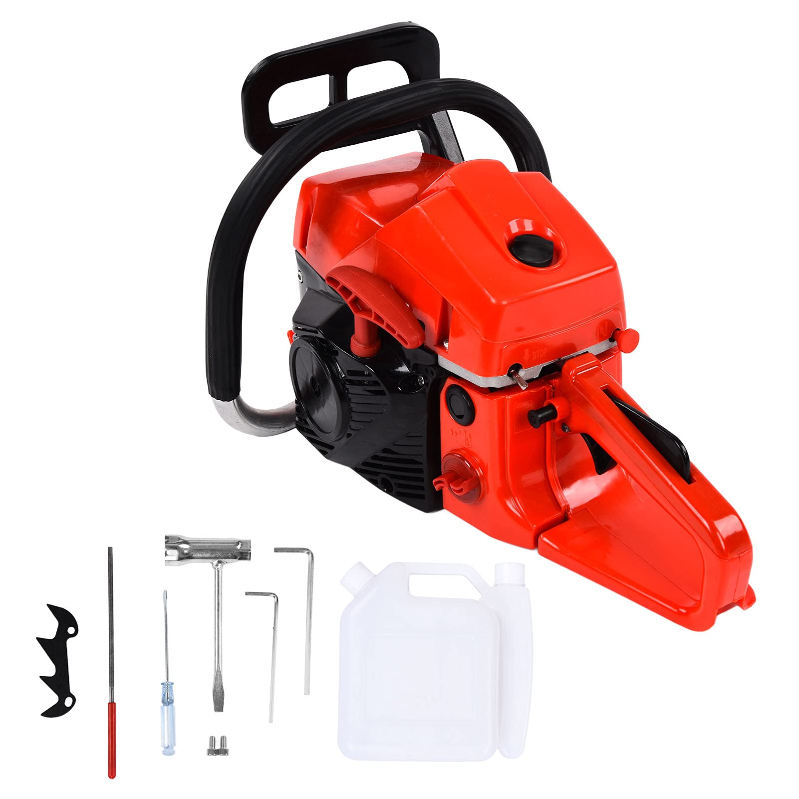 58cc Professional Gas Chainsaw - Heavy Duty Timberjack Chainsaw for Forestry, Wood Cutting & Tree Trimming | Durable & Powerful for Logging, Lumberjacking & Landscaping