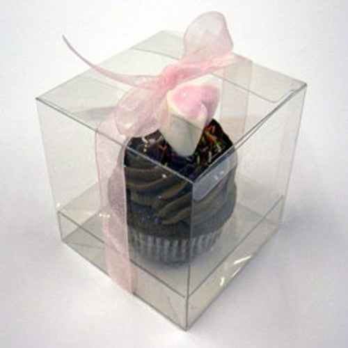 10-Piece Clear PVC Plastic 15cm Square Cube Box Set - Transparent Display Containers for Gift Wrapping, Party Favors, Jewelry Storage & Product Showcase