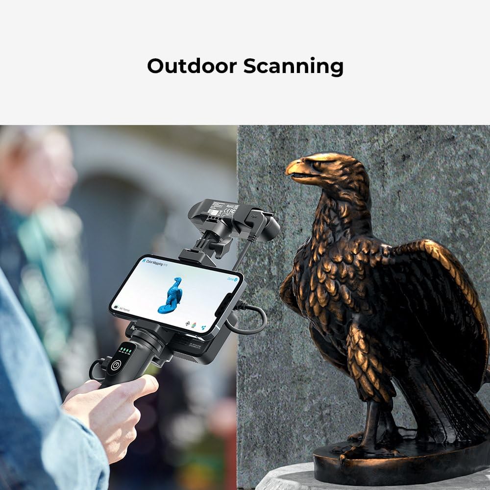 Creality CR-Scan Ferret Pro 3D Scanner - High Precision 0.1mm ASIC Chipset | Full Color Scanning for 3D Printing, Modeling & Reverse Engineering | Portable Handheld Scanner Compatible with iOS, Mac, Windows 10/11 & Android | Perfect for DIY Projects, Product Design & Educational Use