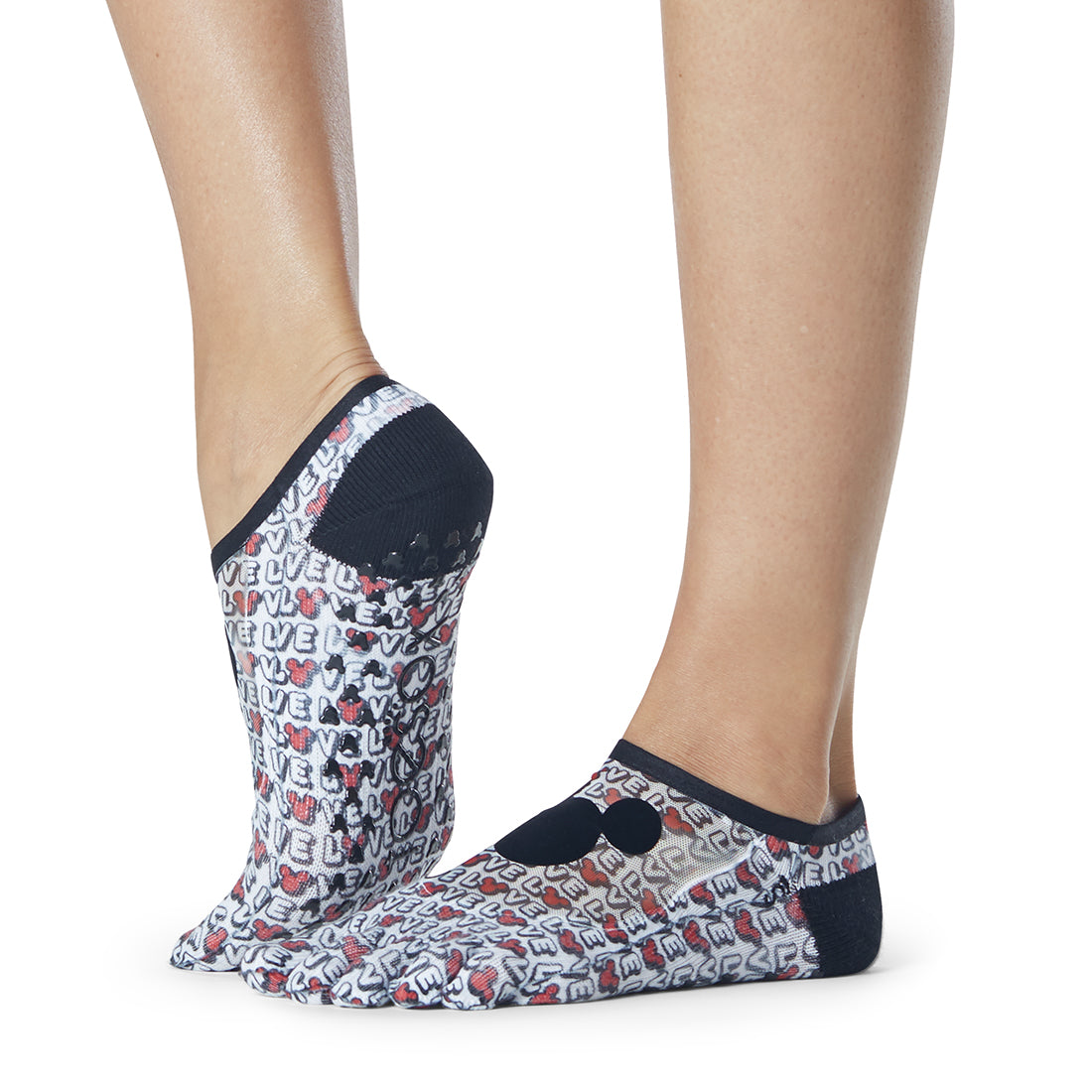 Disney Luna Grip Socks by ToeSox - Non-Slip Yoga Socks for Pilates, Barre & Dance - Perfect for Workouts, Studio Classes & Home Fitness