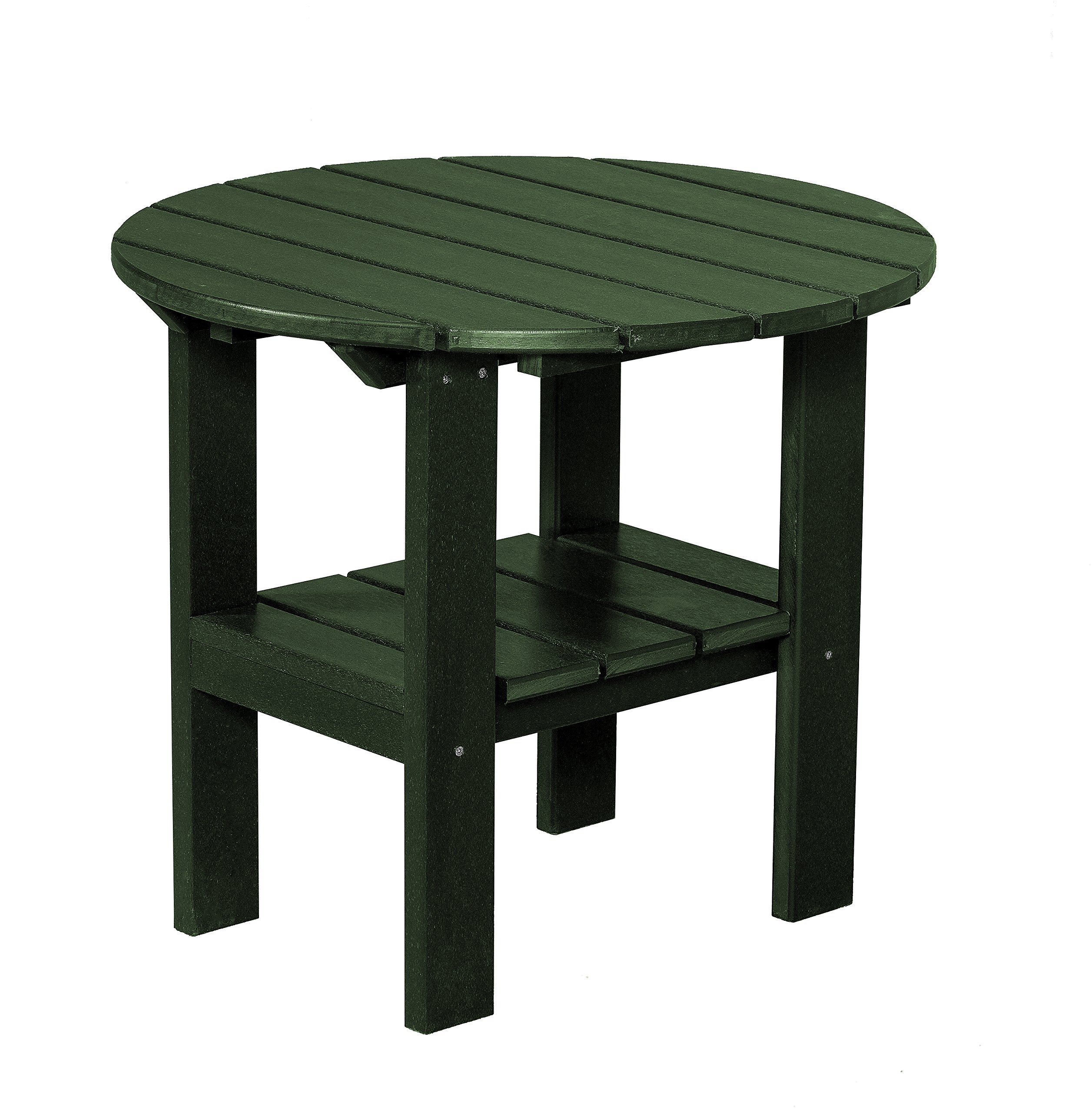 Wildridge Classic 24-Inch Round Outdoor Patio Side Table in Turf Green - Perfect for Poolside, Garden, or Deck Use