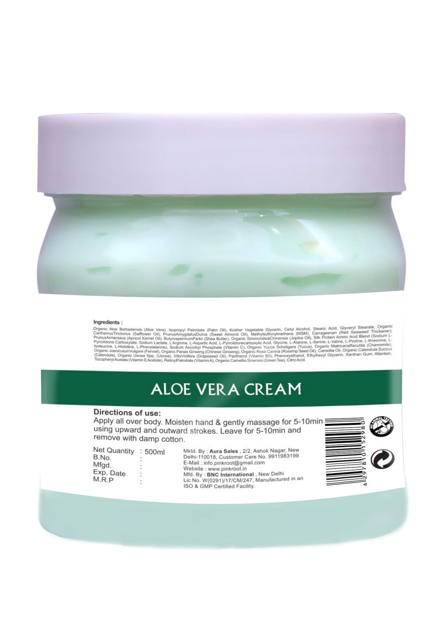 Pink Root Orange Massage Gel 500ml with Aloe Vera Cream - Soothing & Hydrating Body Massage Lotion for Relaxation, Spa & Skincare - Perfect for Home Use & Professional Massage Therapy