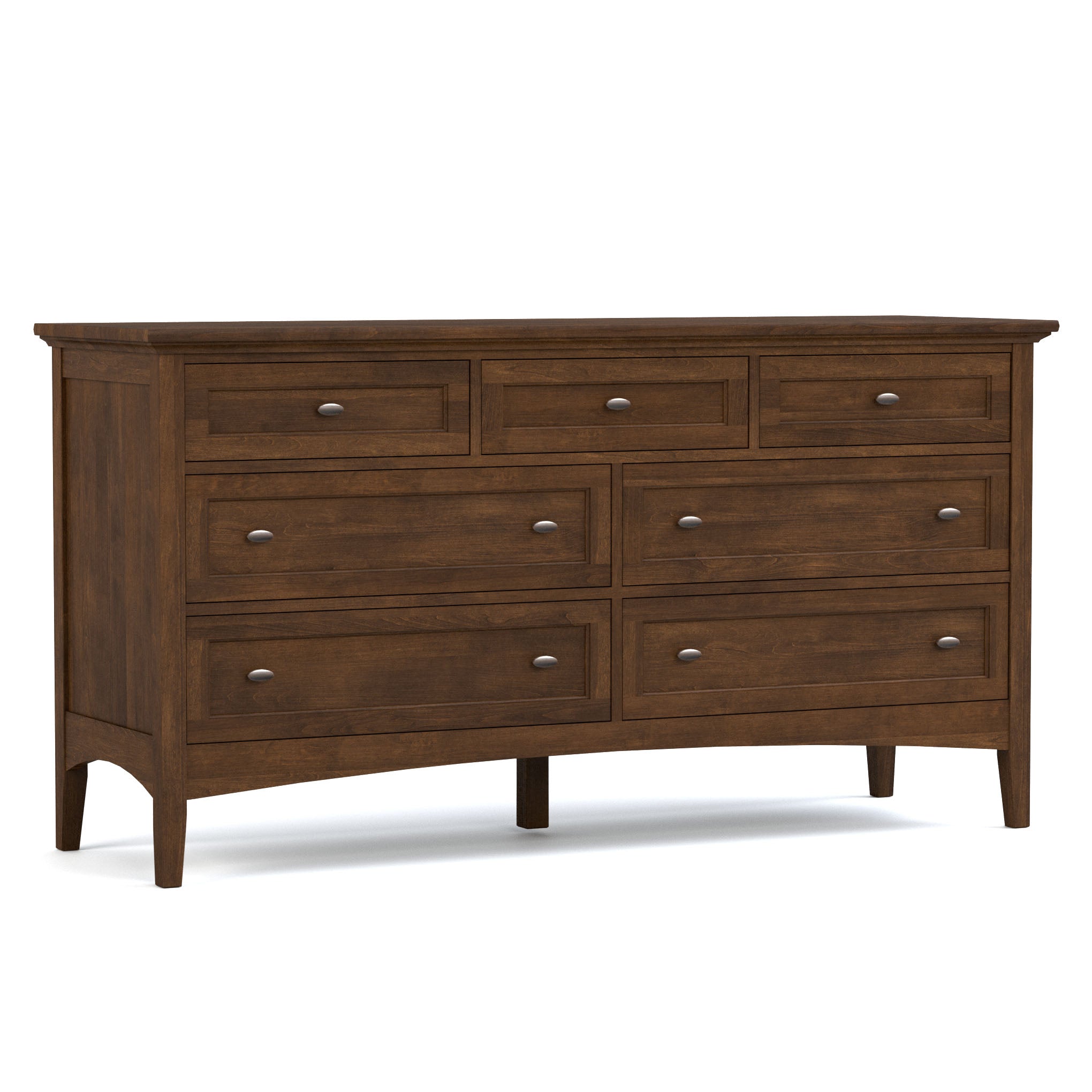 Revere Seven Drawer Dresser - Solid Wood Bedroom Chest of Drawers for Storage & Organization | Perfect for Master Bedroom, Guest Room & Dorm Decor