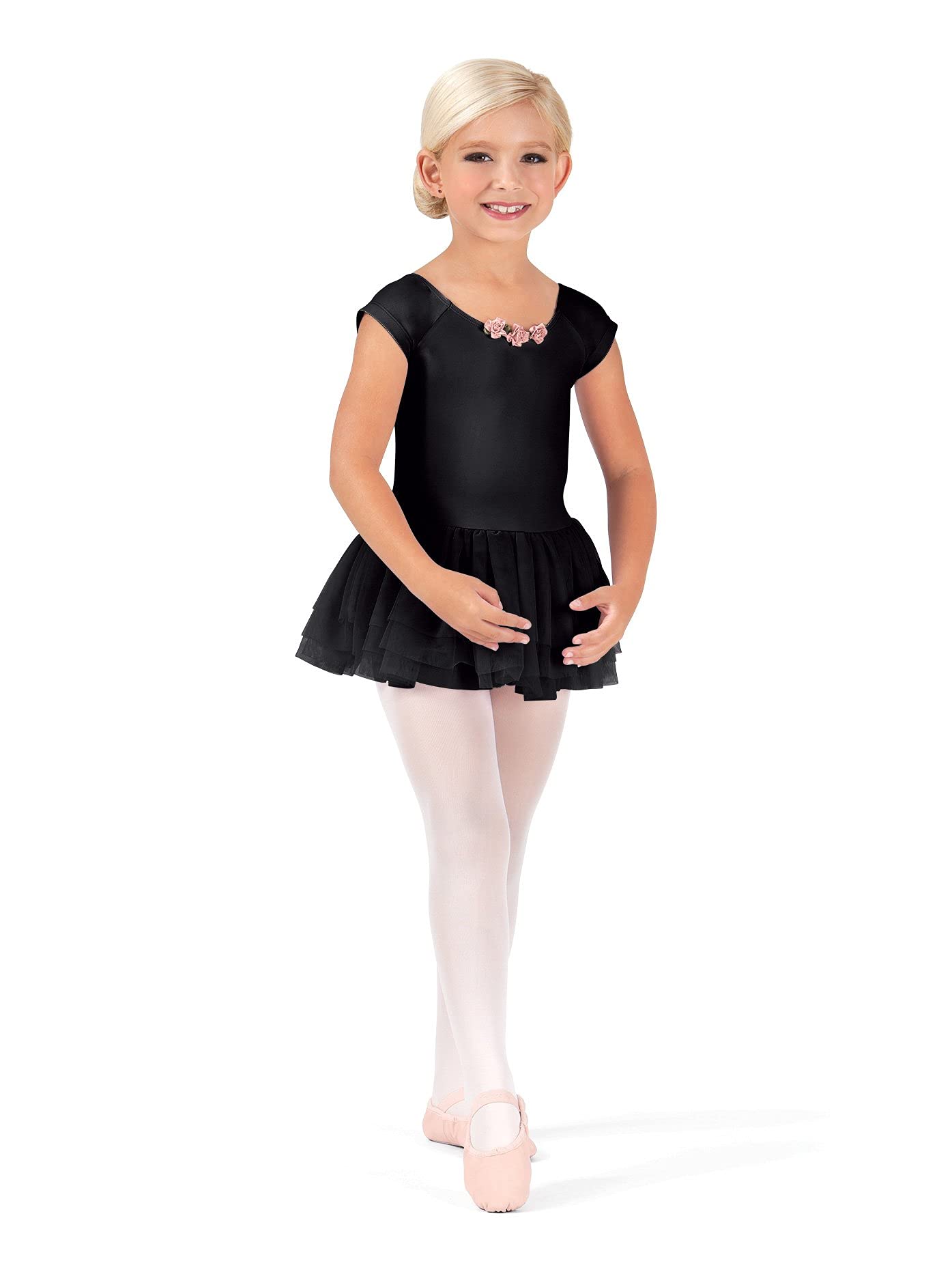 Girls Short Sleeve Dance Dress - Ballet, Jazz & Performance Costume for Kids - Perfect for Recitals, Competitions & Dance Classes