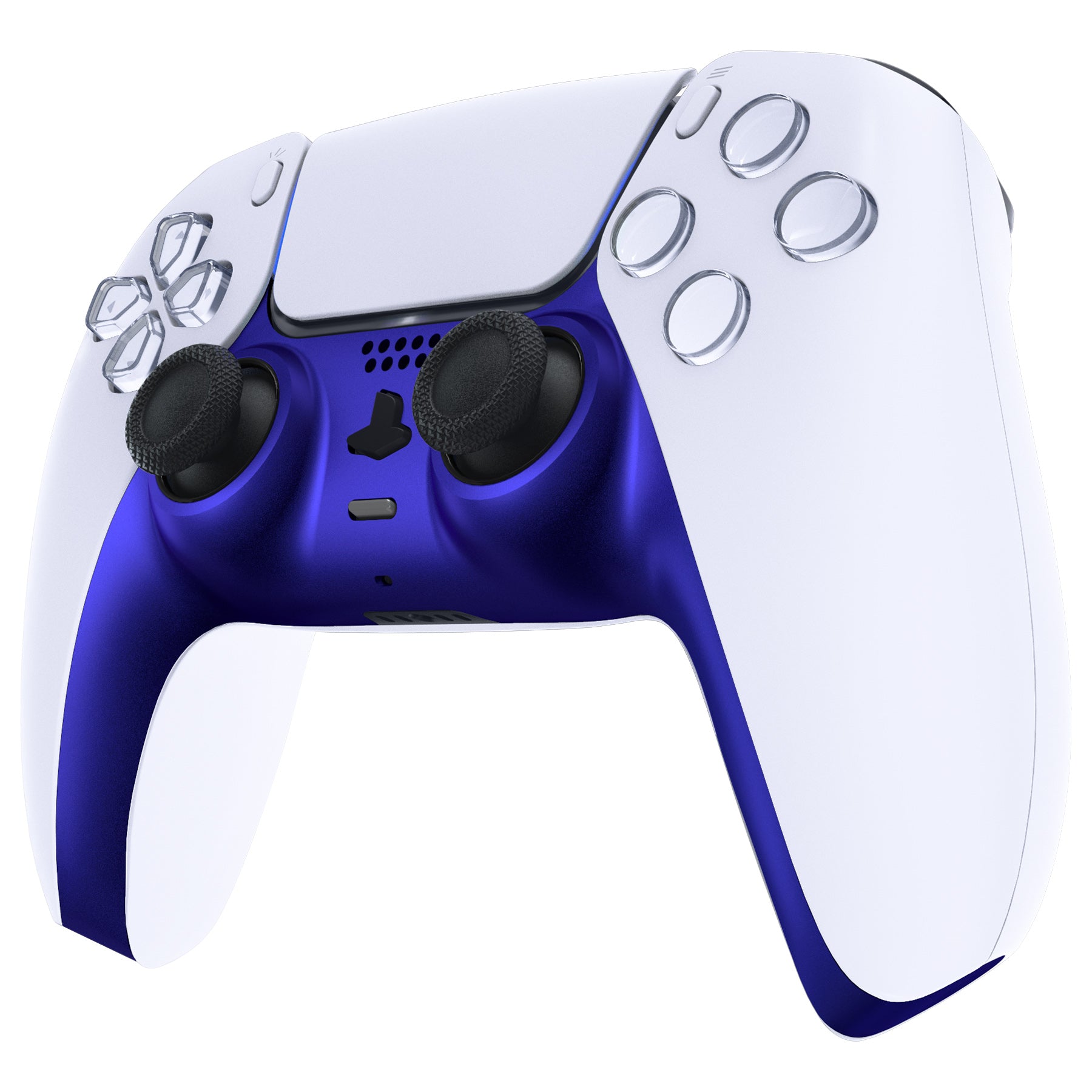 eXtremeRate PS5 Controller Shell Replacement - Cobalt Blue Decorative Trim with Accent Rings for BDM-010/020/030/040/050 Models | Customize Your Gaming Experience