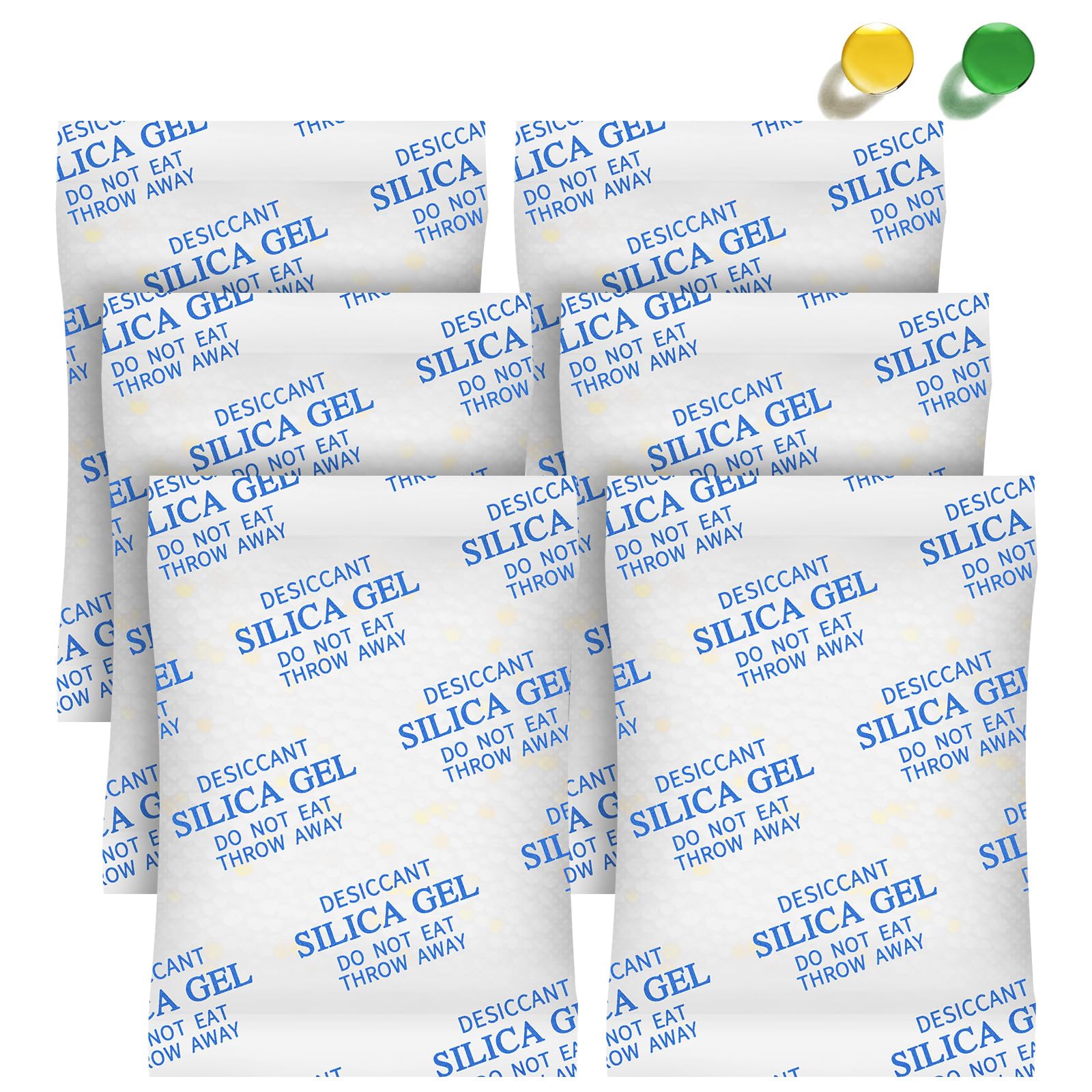 75 Pack 20 Gram Silica Gel Desiccant Packs - Food Grade Moisture Absorbers with Color Indicator for Storage | Perfect for Food Preservation, Electronics Protection & Jewelry Care | Ideal for Pantry, Safe, Gun Case & Travel Use