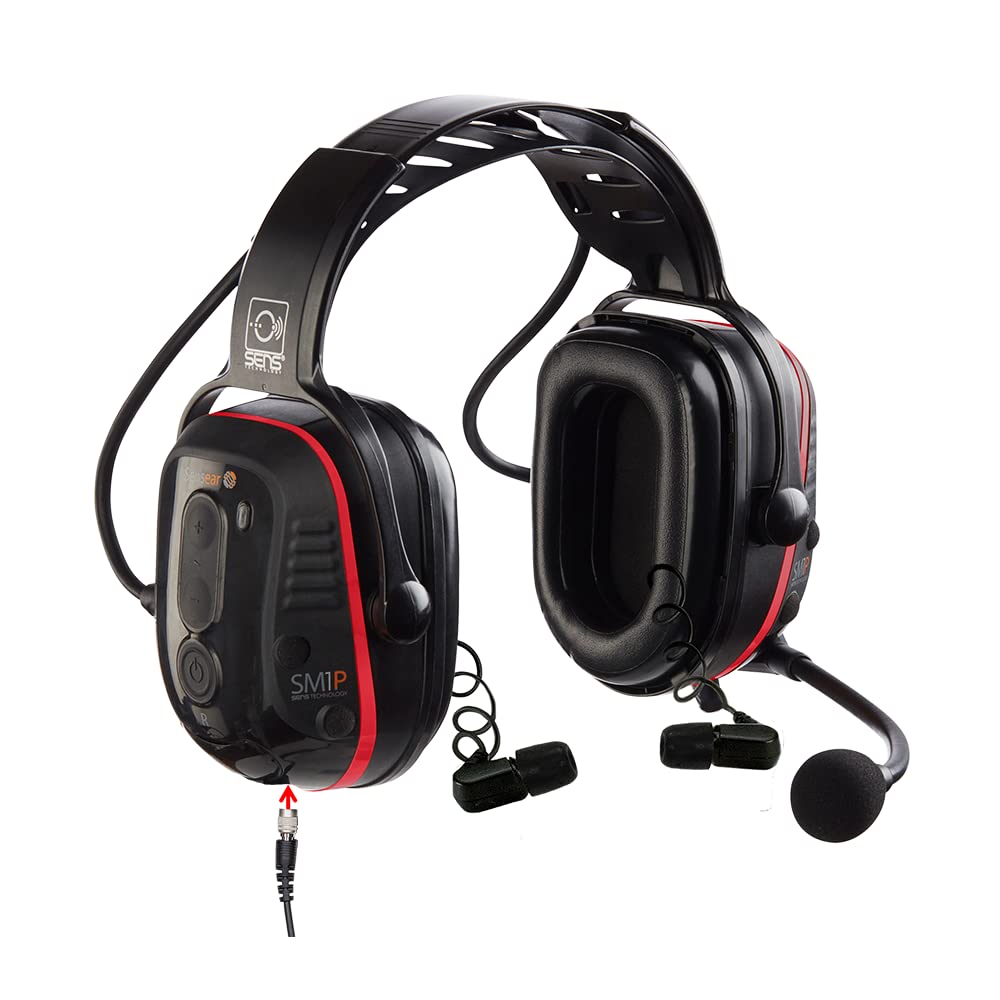 Extreme Noise Smart Wireless Industrial Communication Headset with Headband - Dual Noise Cancelling Hearing Protection for Manufacturing, Oil & Gas, Mining | Perfect for Loud Work Environments & Heavy Machinery Operations