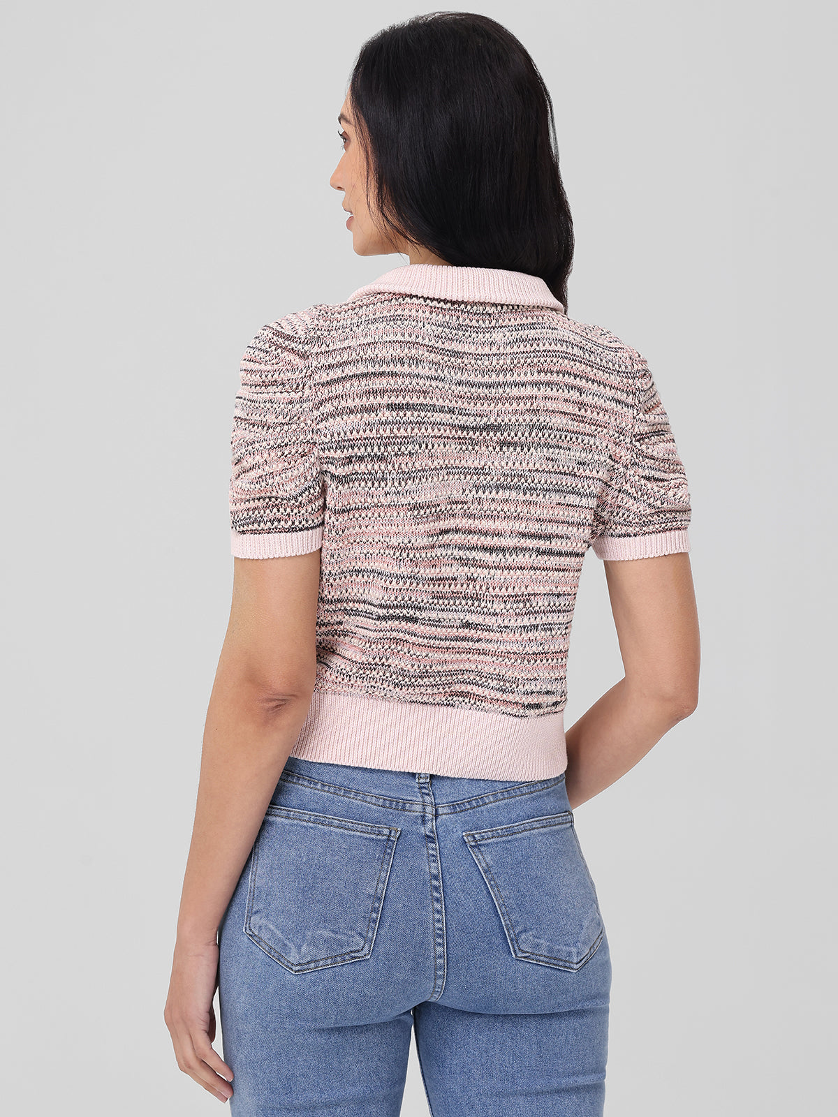 Ombre Mockneck Cotton Sweater for Women | Soft & Cozy Pullover | Perfect for Fall & Winter Outfits | Office Wear & Casual Chic Style