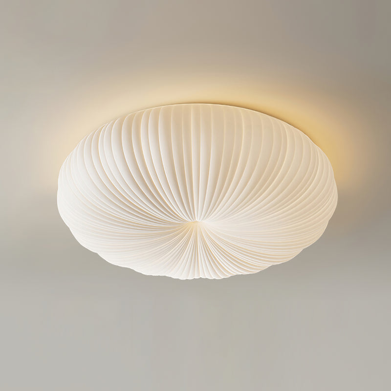 White Shell Round LED Recessed Ceiling Light - 6 Inch Ultra-Thin Dimmable Downlight for Kitchen, Bathroom, Hallway (3000K Warm White) - Energy Saving Modern Lighting Fixture for Home & Office