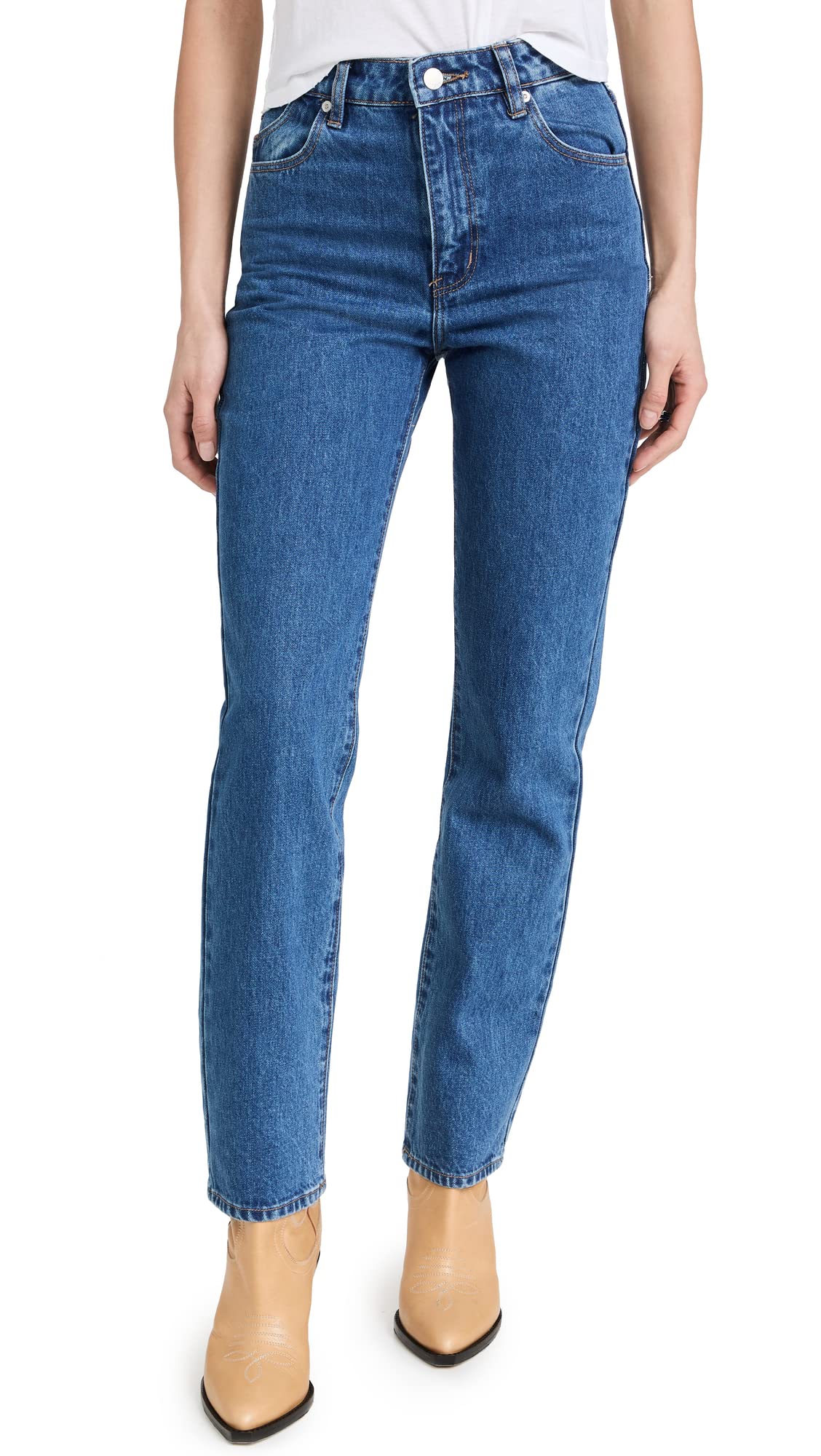 Rolla's Women's Original Straight Leg Jeans - Classic Comfort Denim Pants for Casual Wear, Work & Everyday Outfits