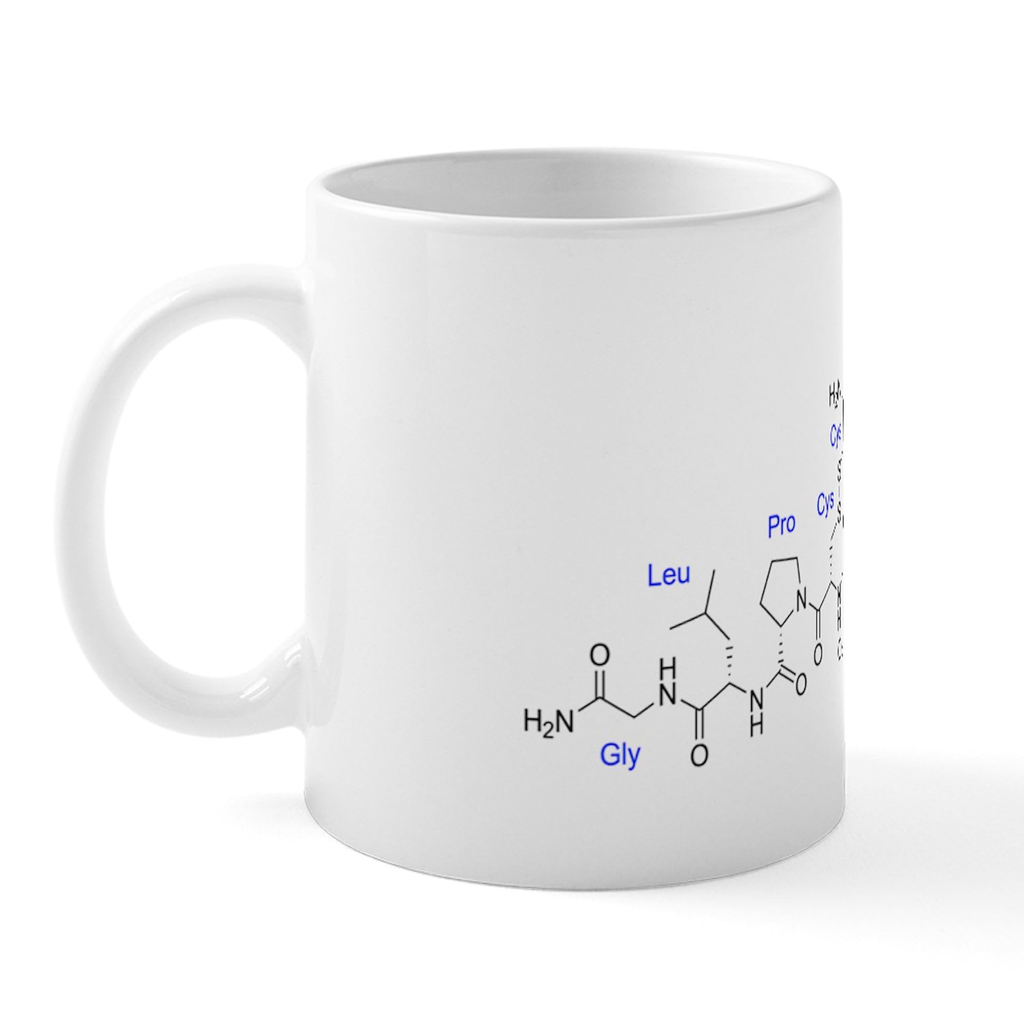 Oxytocin Coffee Mug - 11 oz (325 ml) Ceramic Cup for Tea, Hot Cocoa & Office Use - Funny Science Gift for Nurses, Doctors & Psychology Lovers