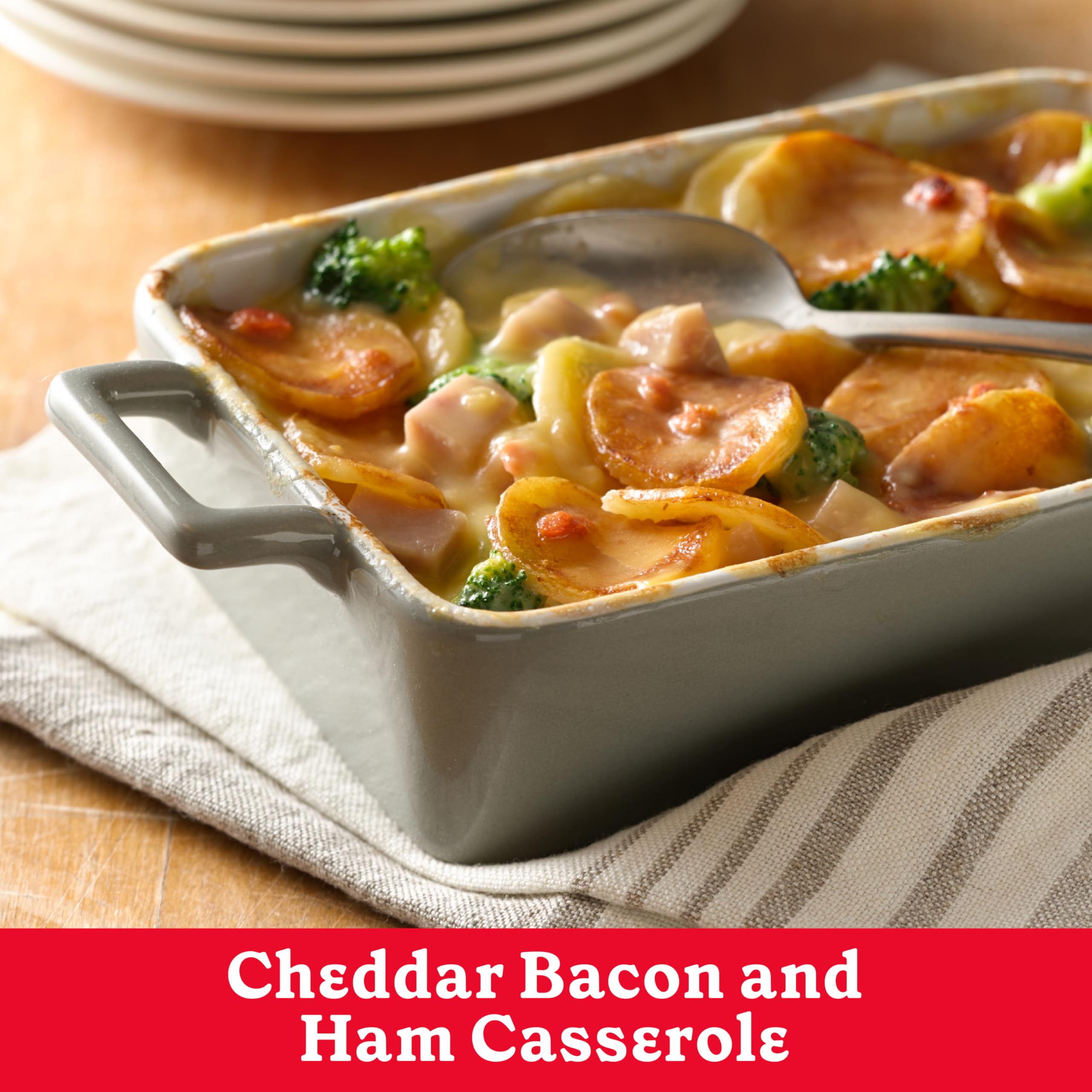 Betty Crocker Cheddar & Bacon Casserole Potatoes - Real Cheese, Easy Homemade Side Dish (4 oz Box) | Perfect for Family Dinners, Potlucks & Holiday Meals
