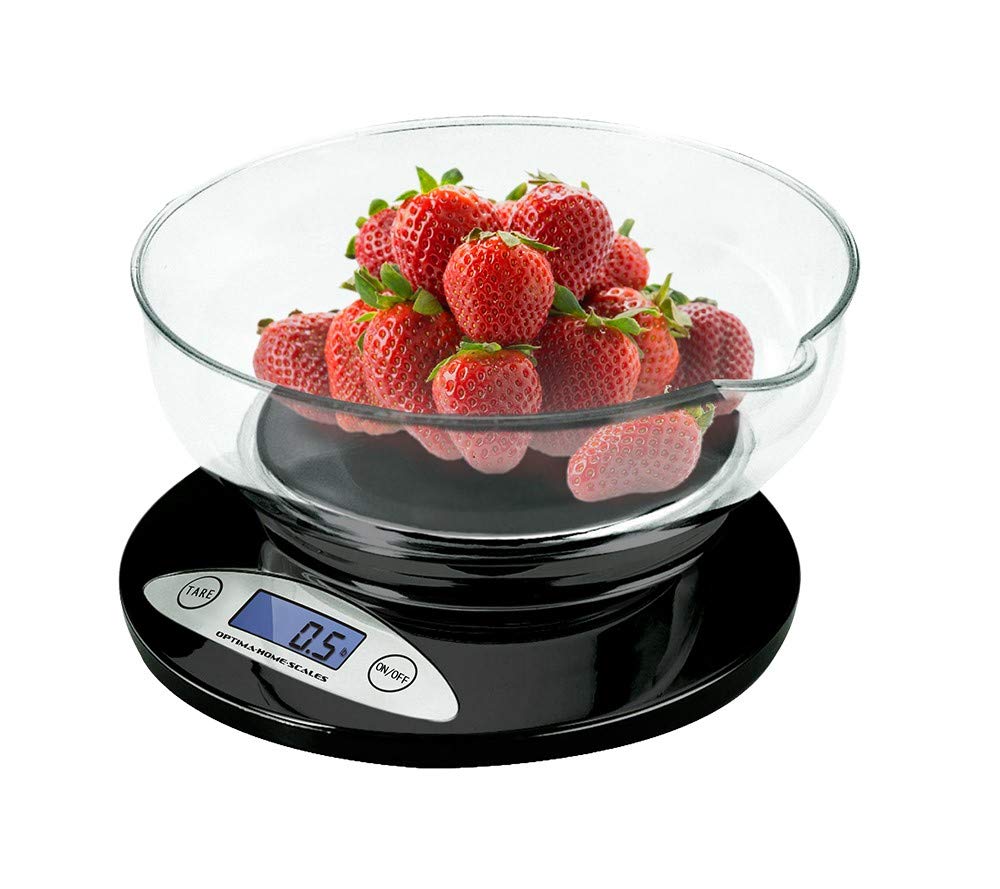 Optima IN-5000 Digital Kitchen Scale with Large ABS Bowl - 11 lb Capacity for Precise Cooking, Baking & Portion Control | Perfect for Home Chefs & Meal Prep