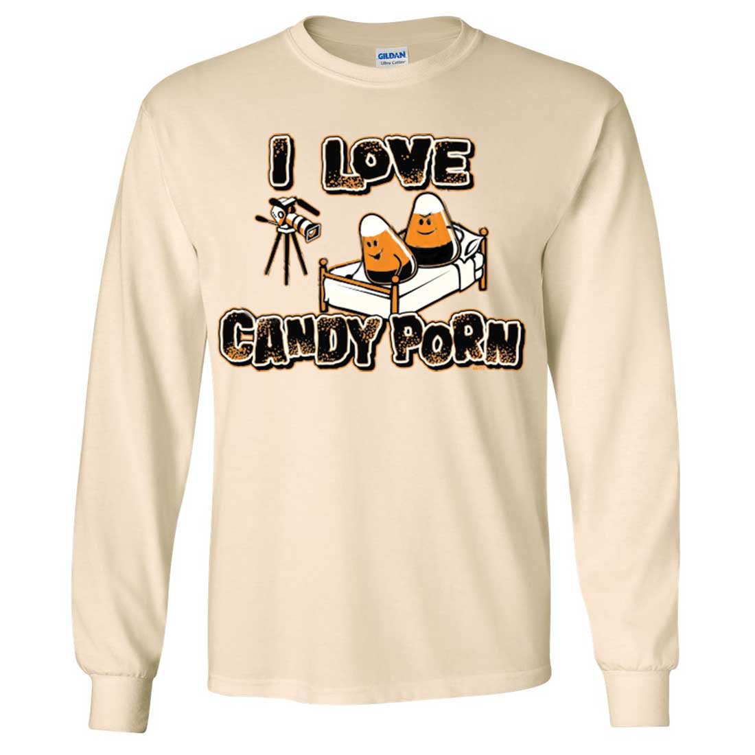 I Love Candy Porn Long Sleeve T-Shirt - Funny Graphic Tee for Women & Men - Perfect for Parties, Gifts & Casual Wear