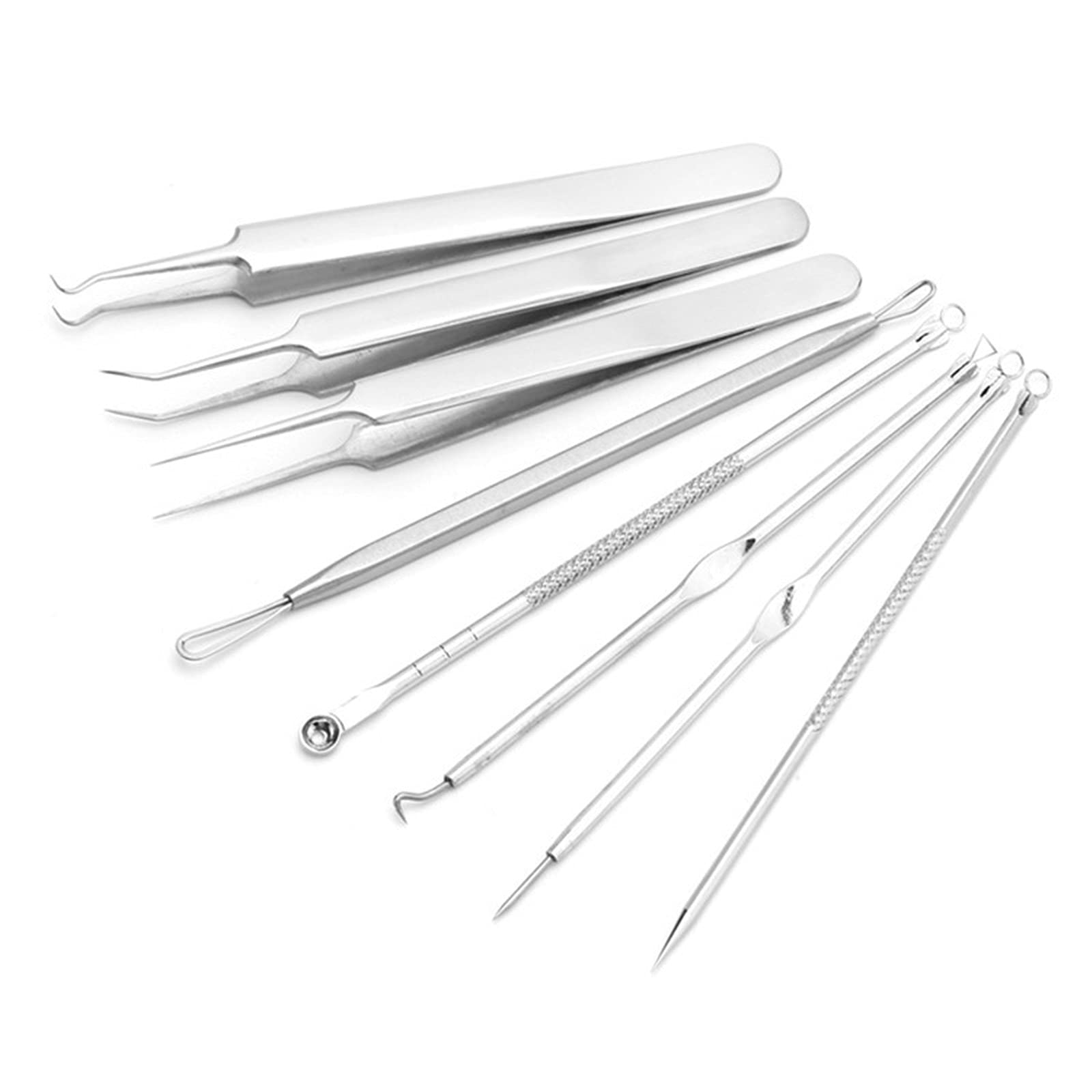 Professional Stainless Steel Blackhead Remover & Comedone Extractor Kit - Acne Pimple Blemish Removal Tools Set for Facial Skin Care & Beauty (2-Piece) - Perfect for Home Spa Treatments & DIY Skincare Routines - Layfoo