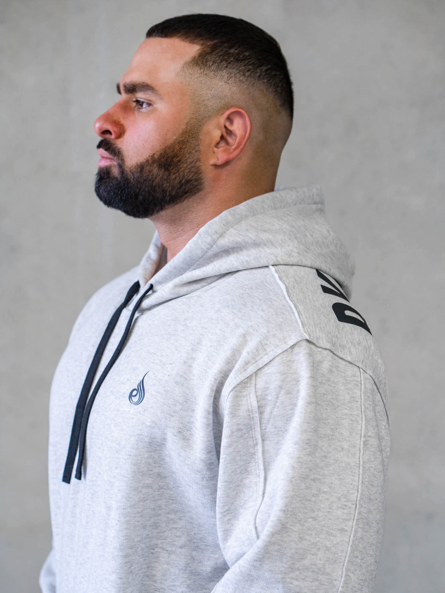 Force Pullover Hoodie - Chalk Grey Marl | Comfortable & Stylish Men's Sweatshirt for Casual Wear & Outdoor Activities