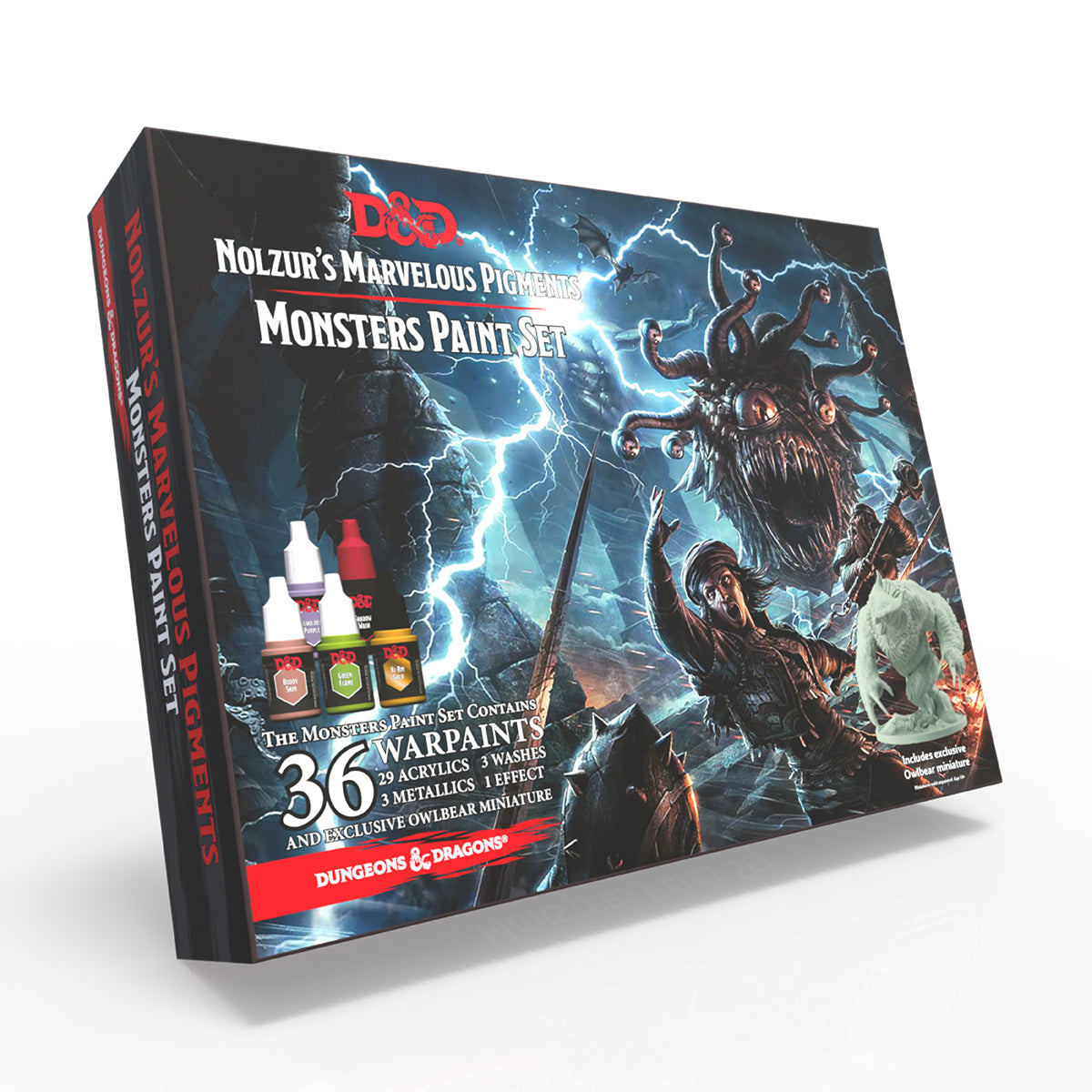 D&D Monsters Paint Set - Premium Miniature Painting Kit for Dungeons & Dragons RPG - Perfect for Tabletop Gaming & Fantasy Miniatures