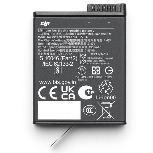 DJI Osmo Action 5 Extreme Battery Plus - 1950mAh High Capacity Replacement Battery for Extended Outdoor Adventures & Action Sports