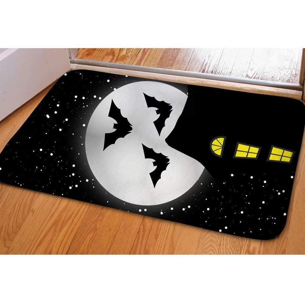 Halloween Doormat Non-Slip Flannel for Bedroom, Dorm & Apartment - Absorbs Mud, Perfect for Entrance & Balcony
