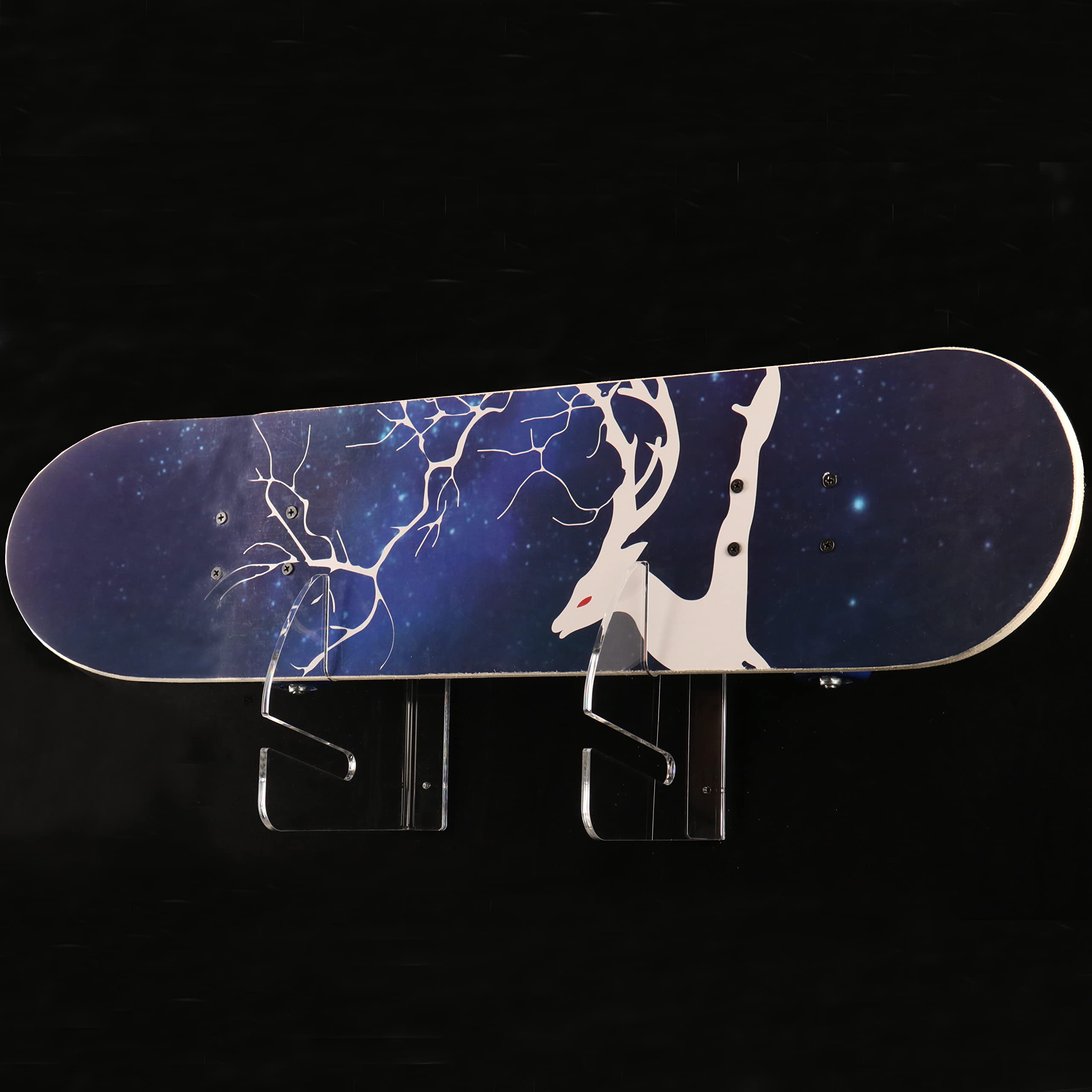 Double Layer Skateboard Wall Rack - Transparent Storage for Home & Shop Display