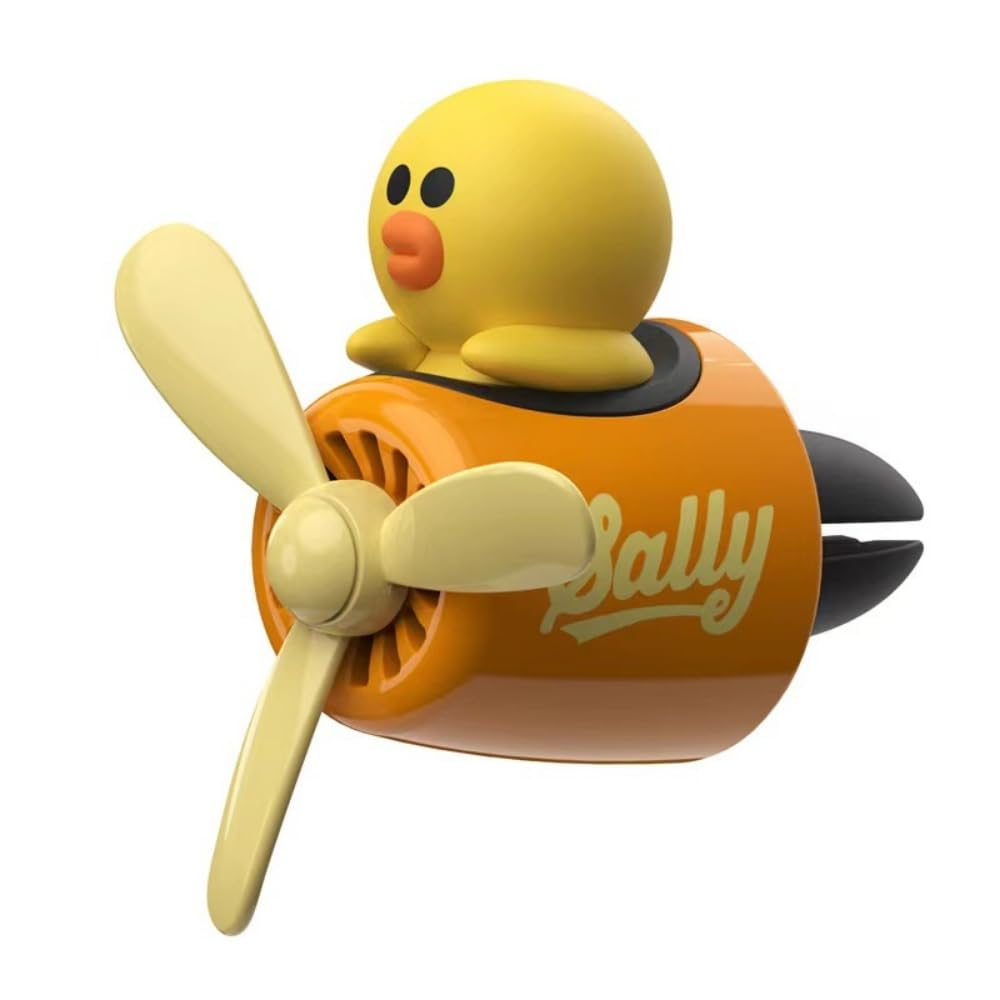 Yellow Duck Car Air Freshener - Cute Rotating Propeller Vent Diffuser, Aromatherapy Car Accessories & Creative Perfume Decor - Perfect for Cars, Offices & Home Use