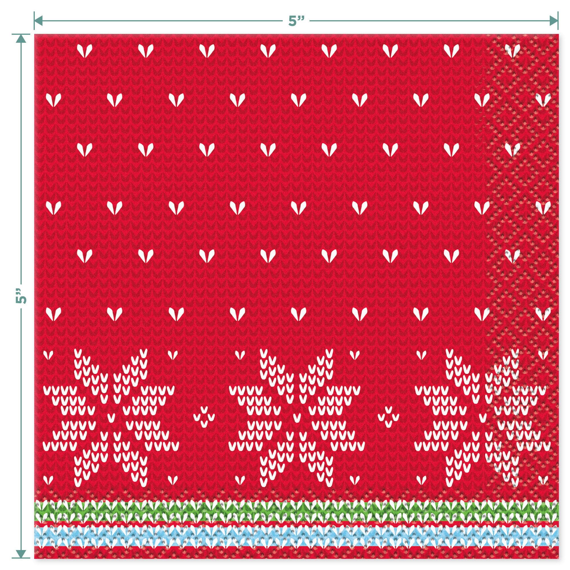 Ugly Christmas Sweater Party Supplies - 16 Dessert Plates & Beverage Napkins Set for Tacky Holiday Parties | Perfect for Christmas Office Parties, Family Gatherings & Festive Celebrations