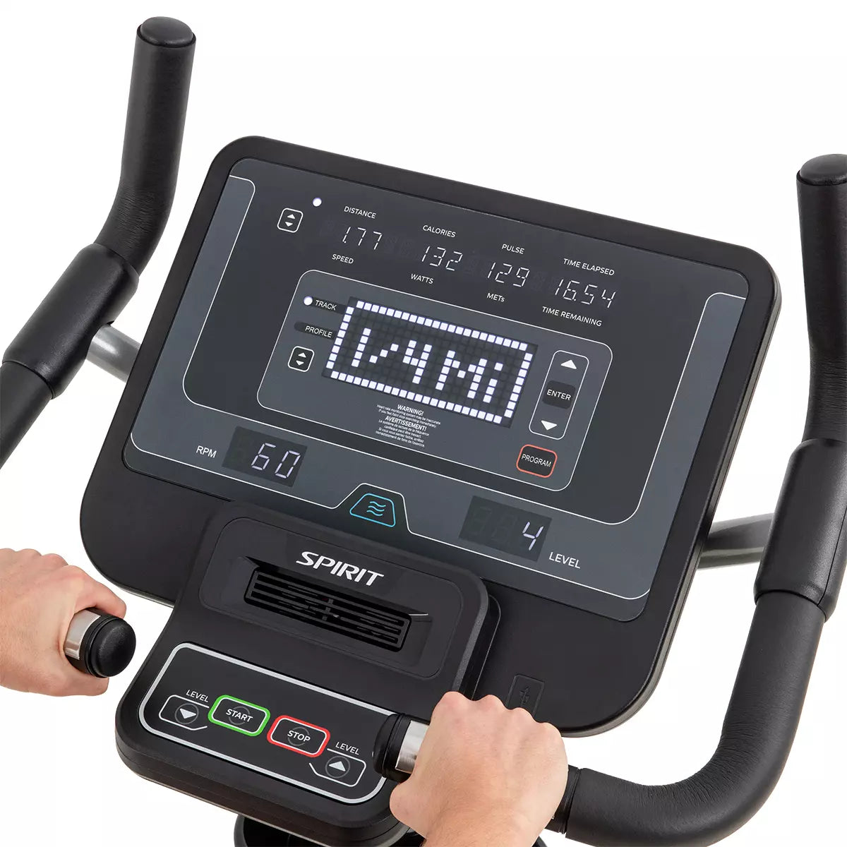 Spirit Fitness CU800 Commercial Upright Exercise Bike for Home & Gym - Heavy Duty Cardio Workout Equipment for Weight Loss & Fitness Training