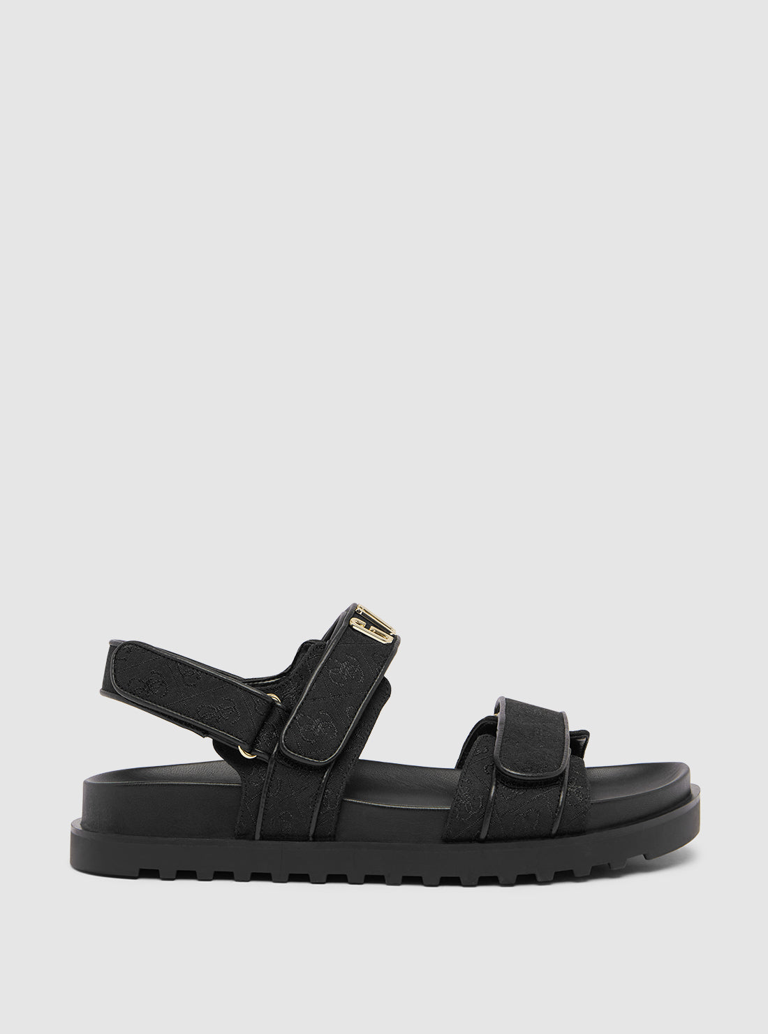 Black Fadison Strap Sandals for Women | Comfortable Summer Slide Sandals | Perfect for Beach, Pool, and Casual Outings