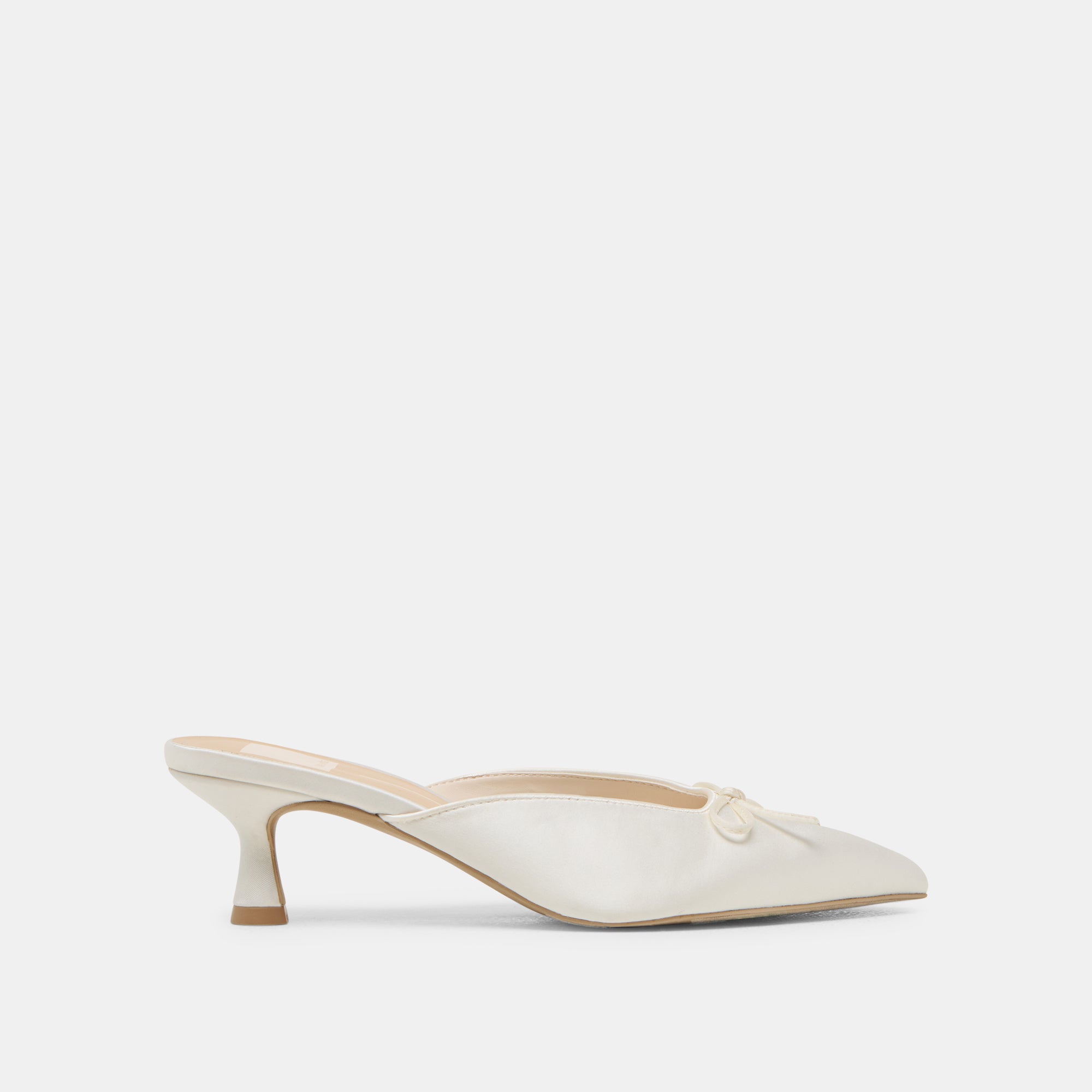 CLEO Women's Off-White Satin High Heels - Elegant Party Shoes for Weddings, Prom & Evening Events