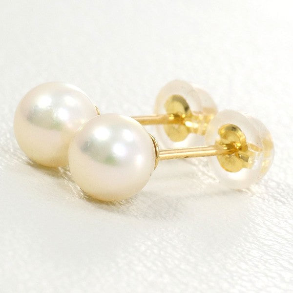 18K Yellow Gold Pearl Earrings for Women - Elegant Stud Earrings with Natural Pearls - Perfect for Weddings, Parties & Everyday Wear