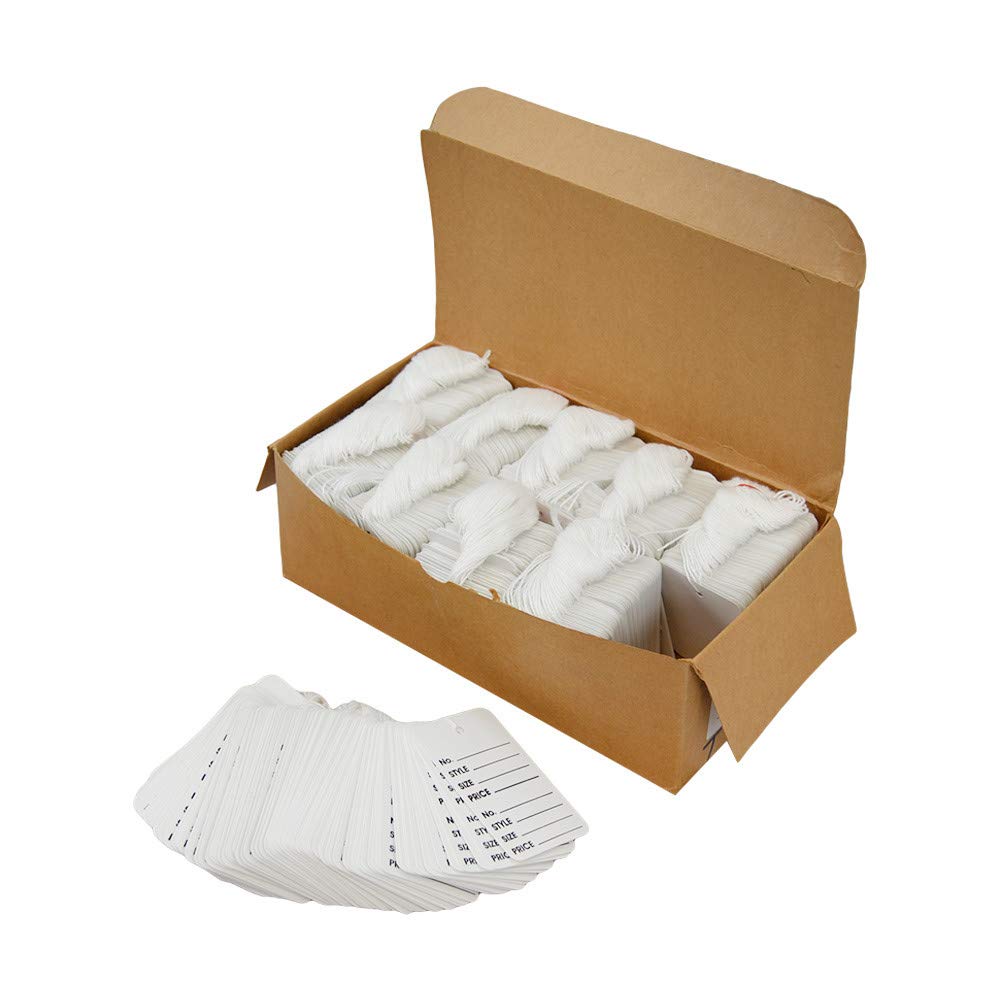 1000 Pcs Large White Price Tags for Clothing - 1-3/4