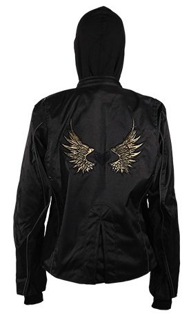 Women's Fashion Hoodie Jacket with Gold Wings & Heart Design - Cozy Pullover Sweatshirt for Casual Wear, Street Style & Everyday Comfort