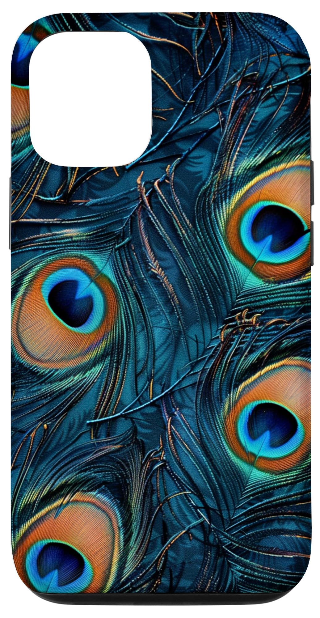 iPhone 14 Pro Case with Peacock Feather Design - Slim Protective Cover for iPhone 14 Pro | Stylish & Durable Phone Case for Everyday Use, Work & Travel