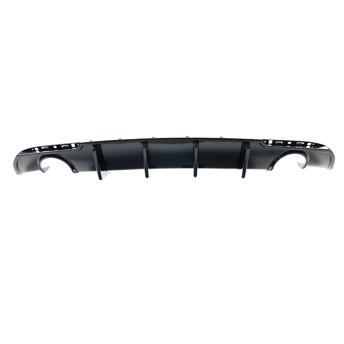 Carbon Fiber Print Rear Diffuser Lip for Chrysler 300 SRT 2015-2023 | Lower Valance Diffuser & Shark Fin Splitter | Enhances Aerodynamics & Sporty Look for Street Racing & Car Shows