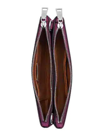 Coach Double Zip Crossbody Bag for Women - Stylish Leather Shoulder Purse with Adjustable Strap, Perfect for Work, Travel & Everyday Use