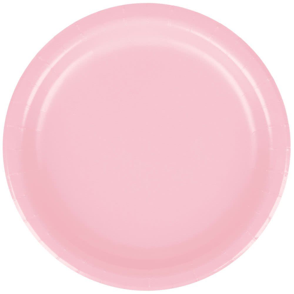 8-Pack Round Disposable Party Plates & Napkins Set - Pink for Birthday, Wedding, Baby Shower & Special Events - Perfect for Indoor & Outdoor Celebrations