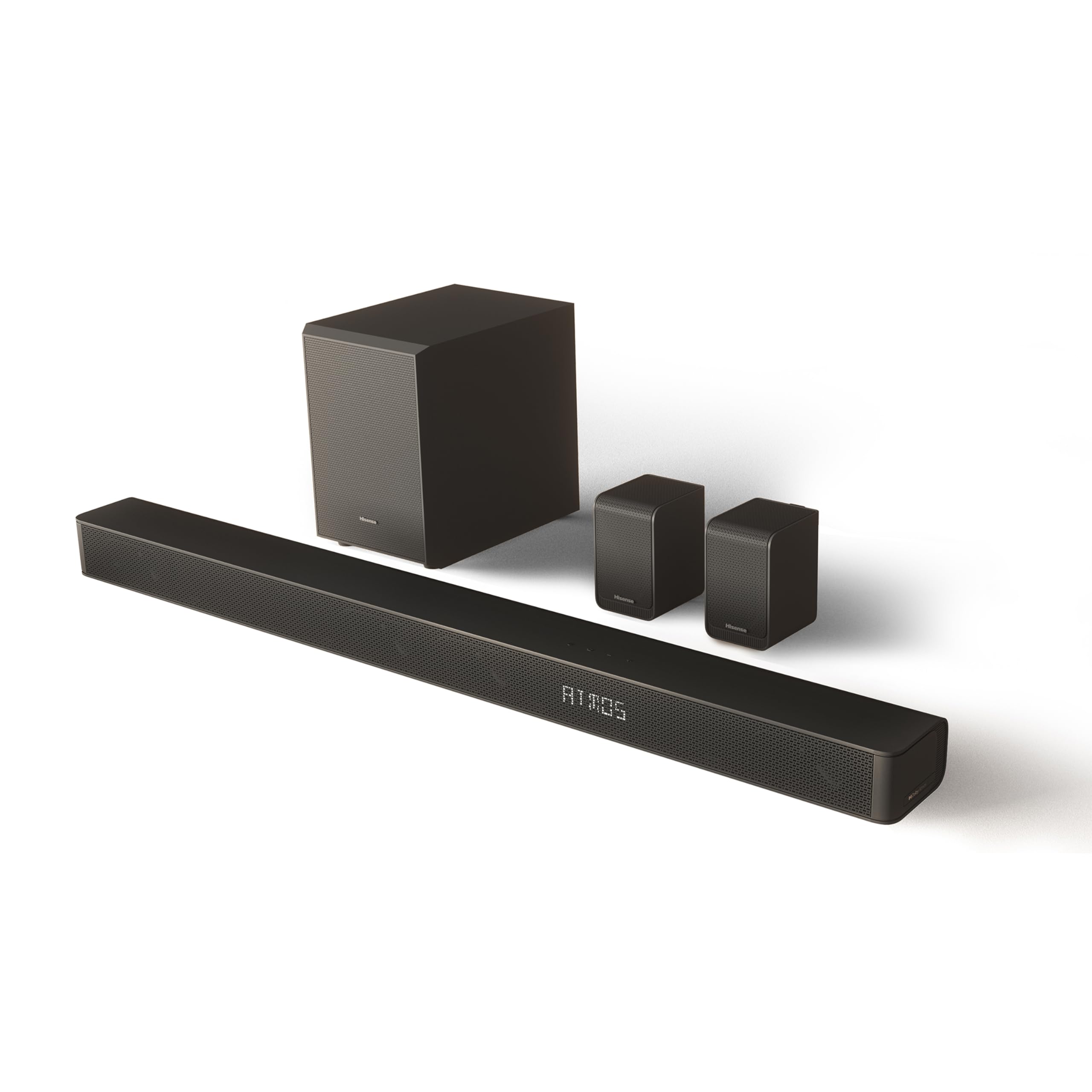 Hisense AX5100G 5.1 Channel 340W Dolby Atmos Soundbar with Wireless Subwoofer & Rear Speakers - Premium Home Theater Audio System for Movies, Gaming & Music (Black)