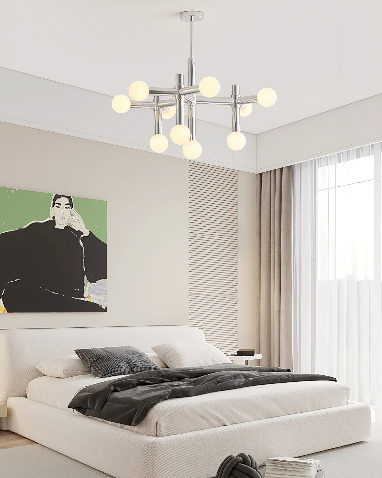 Modern Alcobendas Crystal Chandelier - Elegant LED Lighting Fixture for Dining Room, Living Room & Bedroom Decor