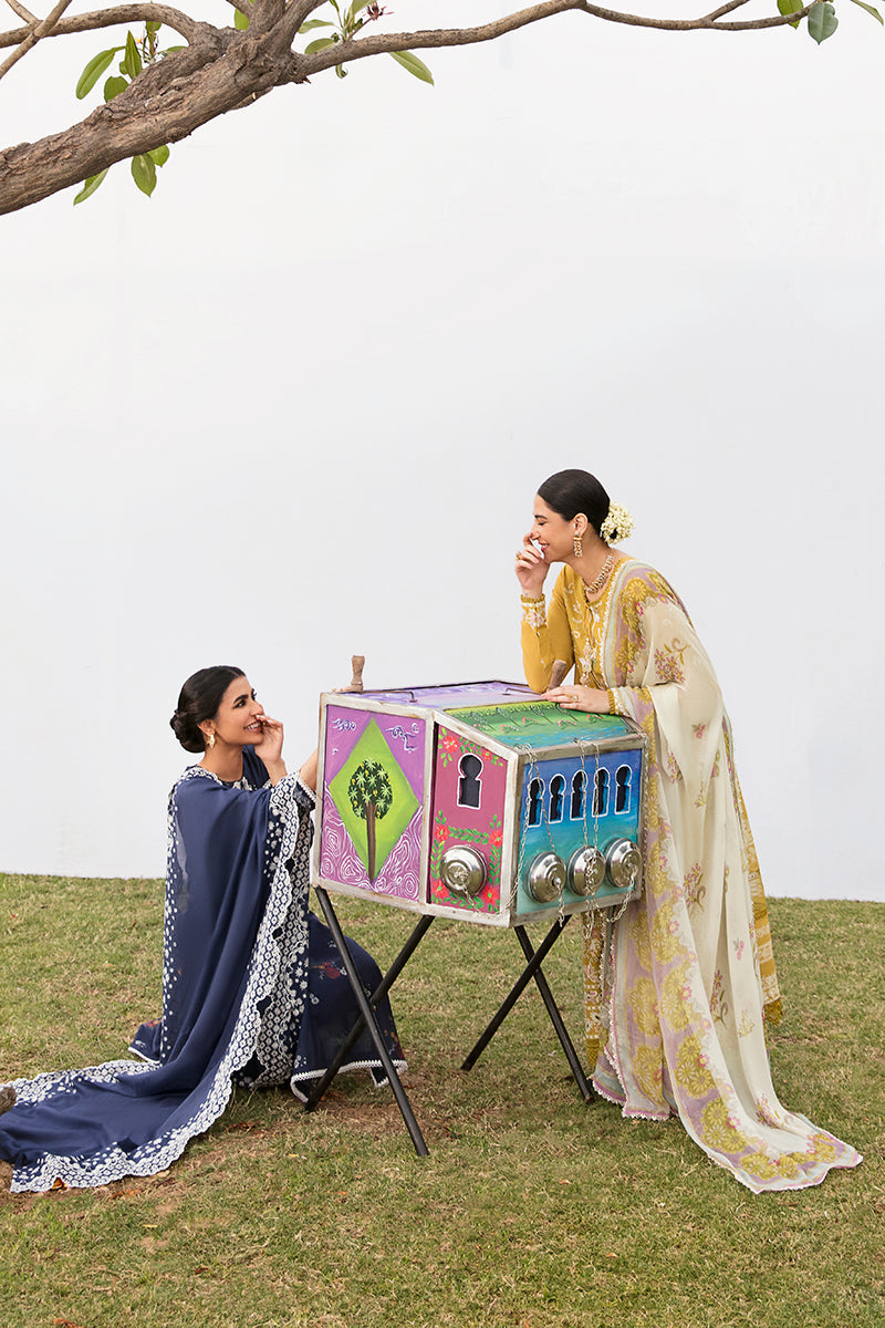 JAYLIN NIGHT 3PC PRINTED LAWN SUIT | Women's Floral Printed Outfit | Soft Cotton Fabric | Perfect for Party, Wedding & Special Occasions