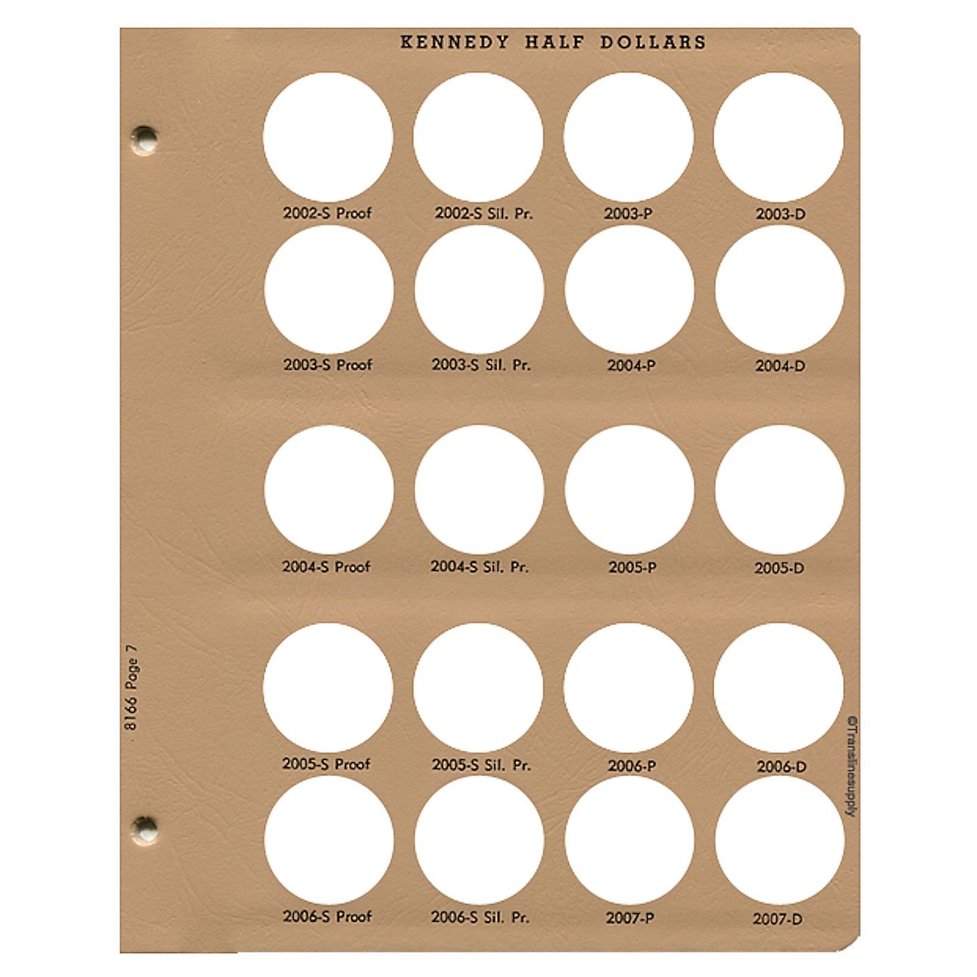Dansco US Kennedy Half Dollar Coin Album with Proof 1964-2011 #8166 - Premium Coin Collection Book for US Half Dollar Coins - Perfect for Coin Collectors, Numismatists & History Enthusiasts