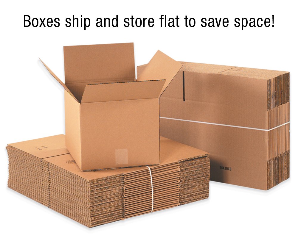 AVIDITI 10x8x2 Corrugated Boxes - Pack of 25 for Shipping & Storage