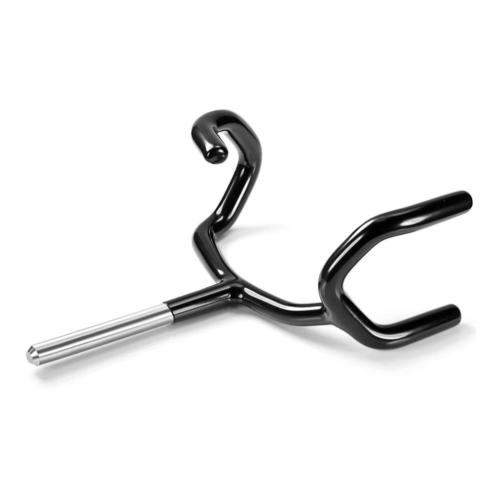 **Black Boom Pole Support Holder for C Stands & Microphone Stands – Perfect for Studio, Film, and Live Sound Recording**