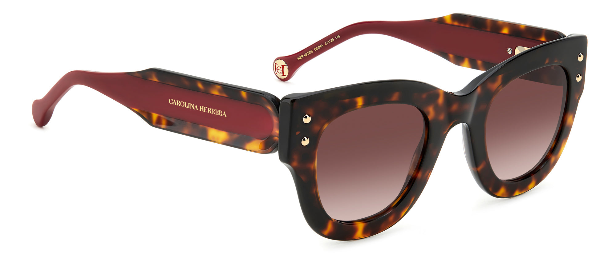 Carolina Herrera HER 0222/S Women's Designer Sunglasses - UV Protection & Polarized Lenses for Outdoor Activities, Driving, and Beach Vacations