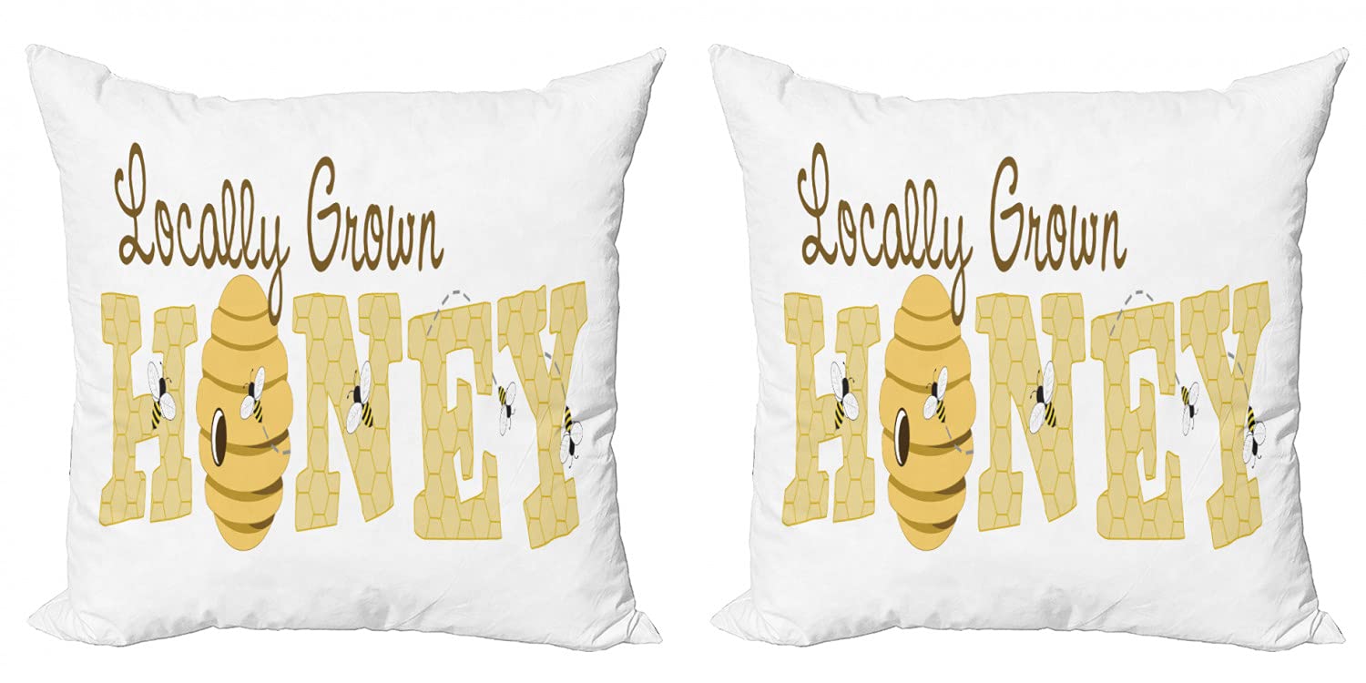 Ambesonne Honey Bee Pillow Covers 16